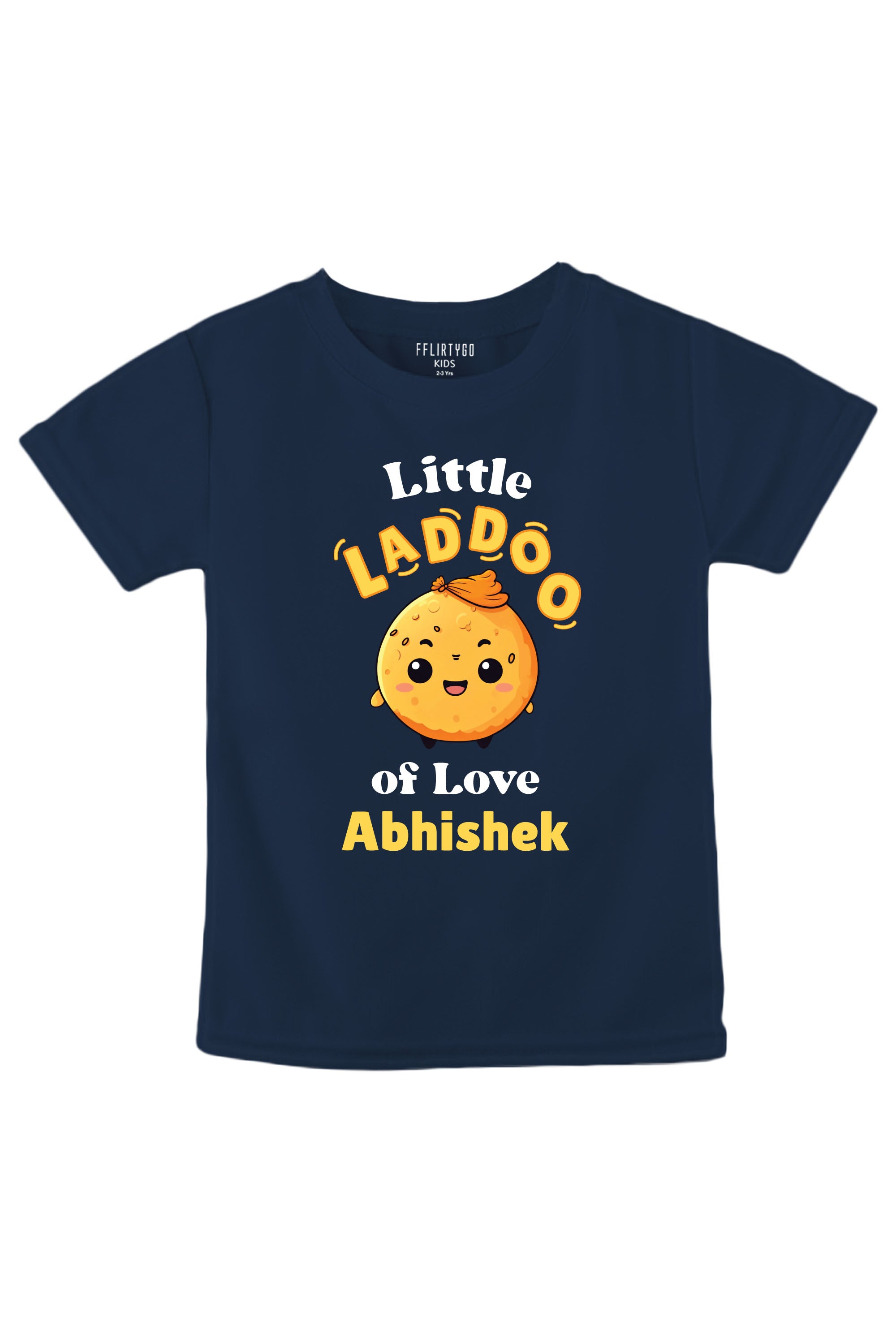 Little Laddoo Of Love Kids T Shirt w/ Custom Name