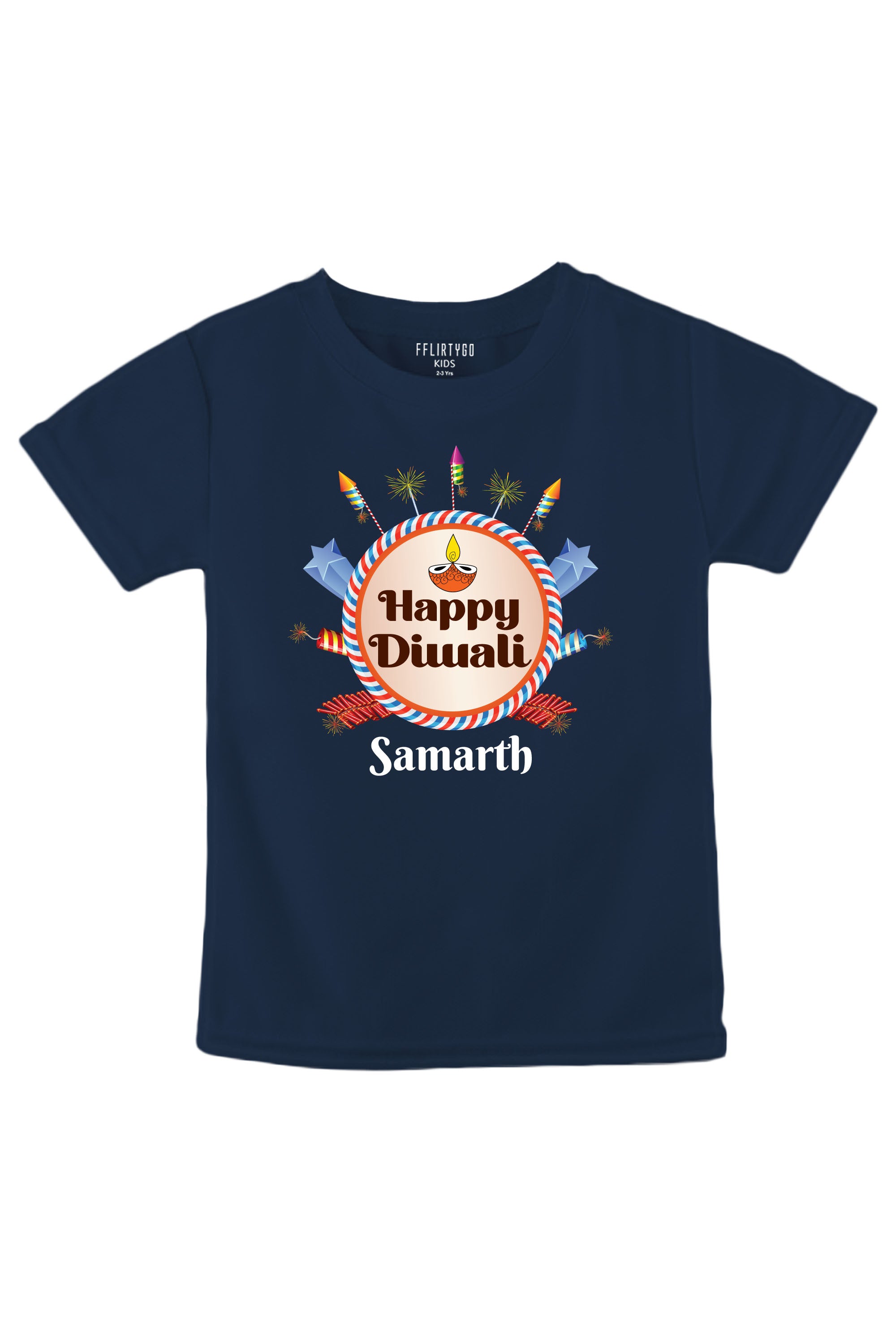 Happy Diwali Kids T Shirt w/ Custom Name