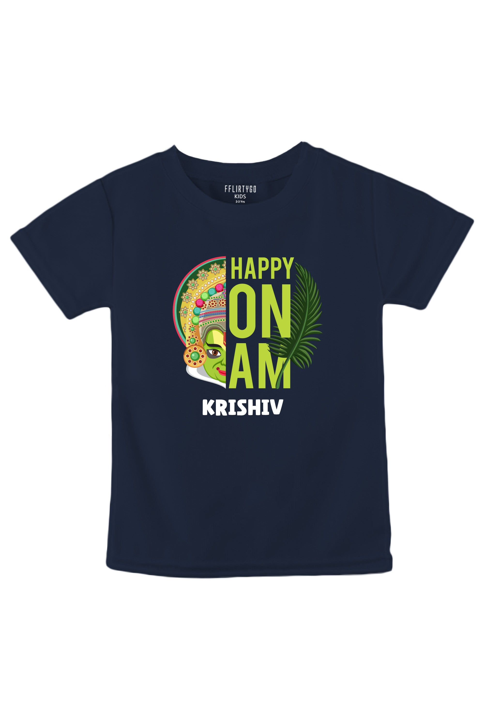 Happy Onam Kids T Shirt w/ Custom Name