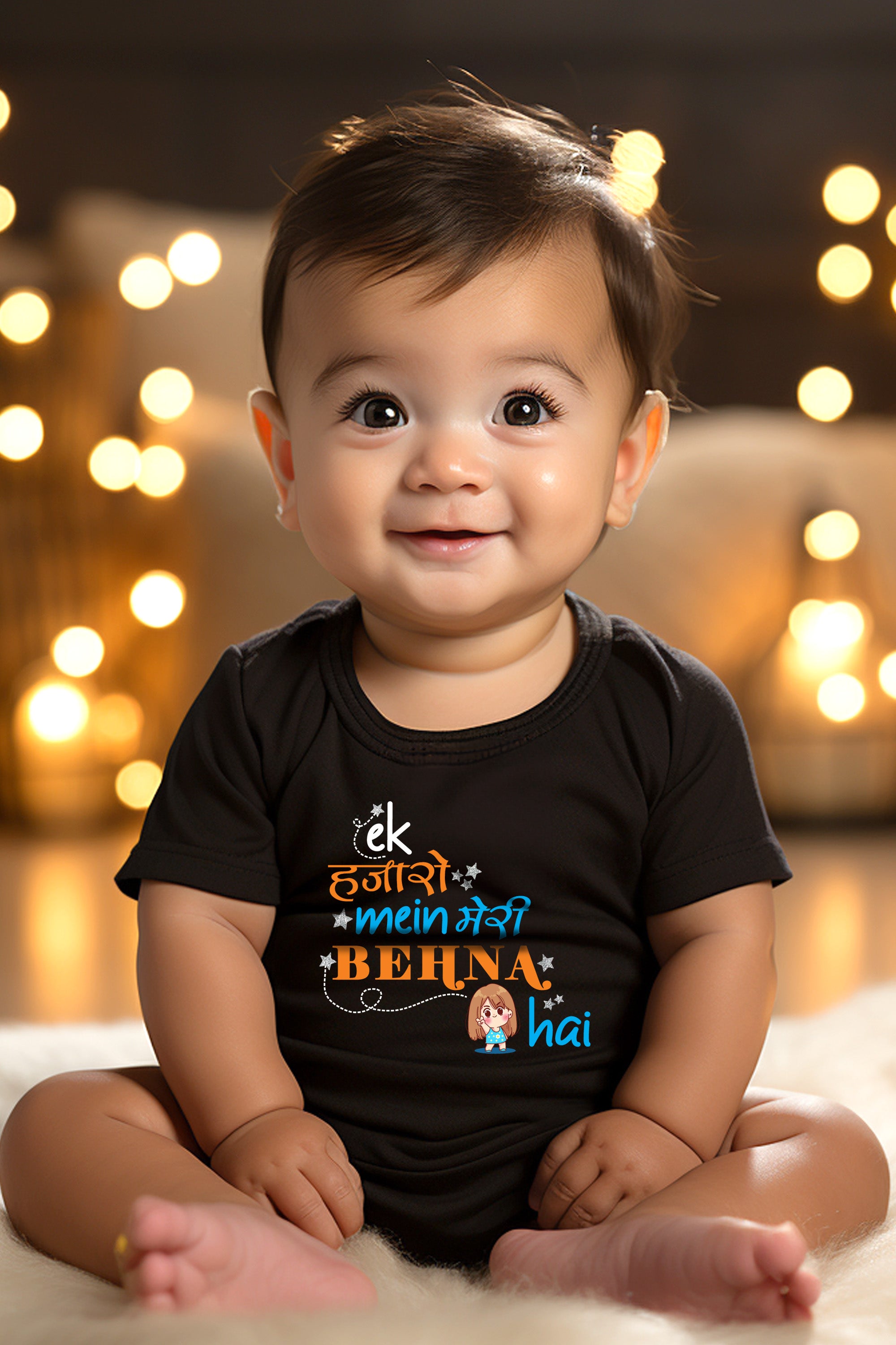 Ek Hazaro Mai Meri Behna Hai Baby Romper | Onesies