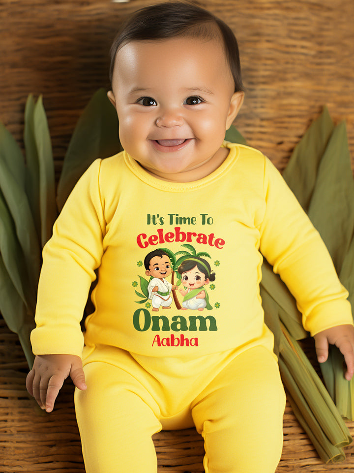 It's Time To Celebrate Onam Baby Romper | Onesies w/ Custom Name