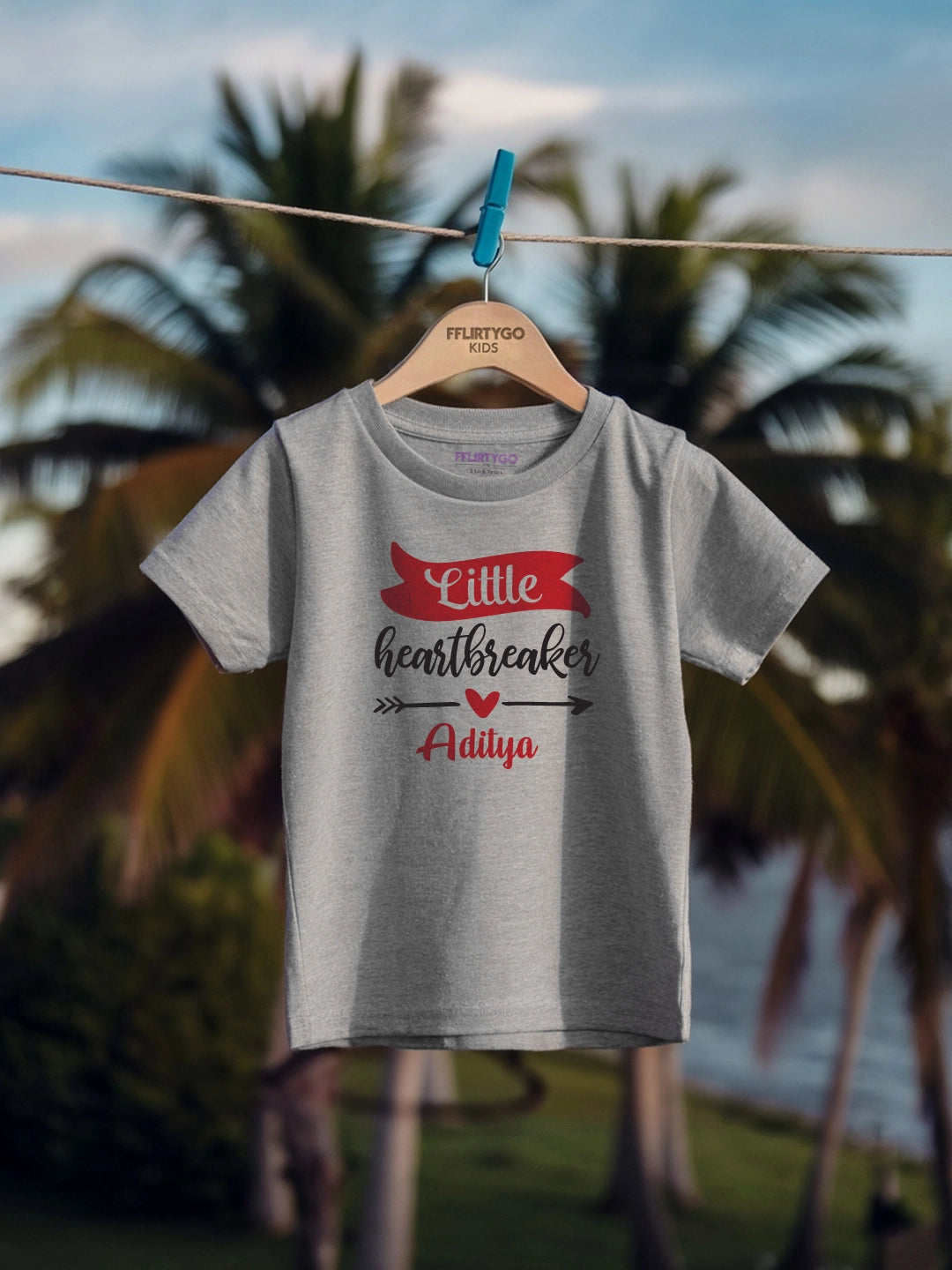 Little Heart Breaker Kids T Shirt w/ Custom Name