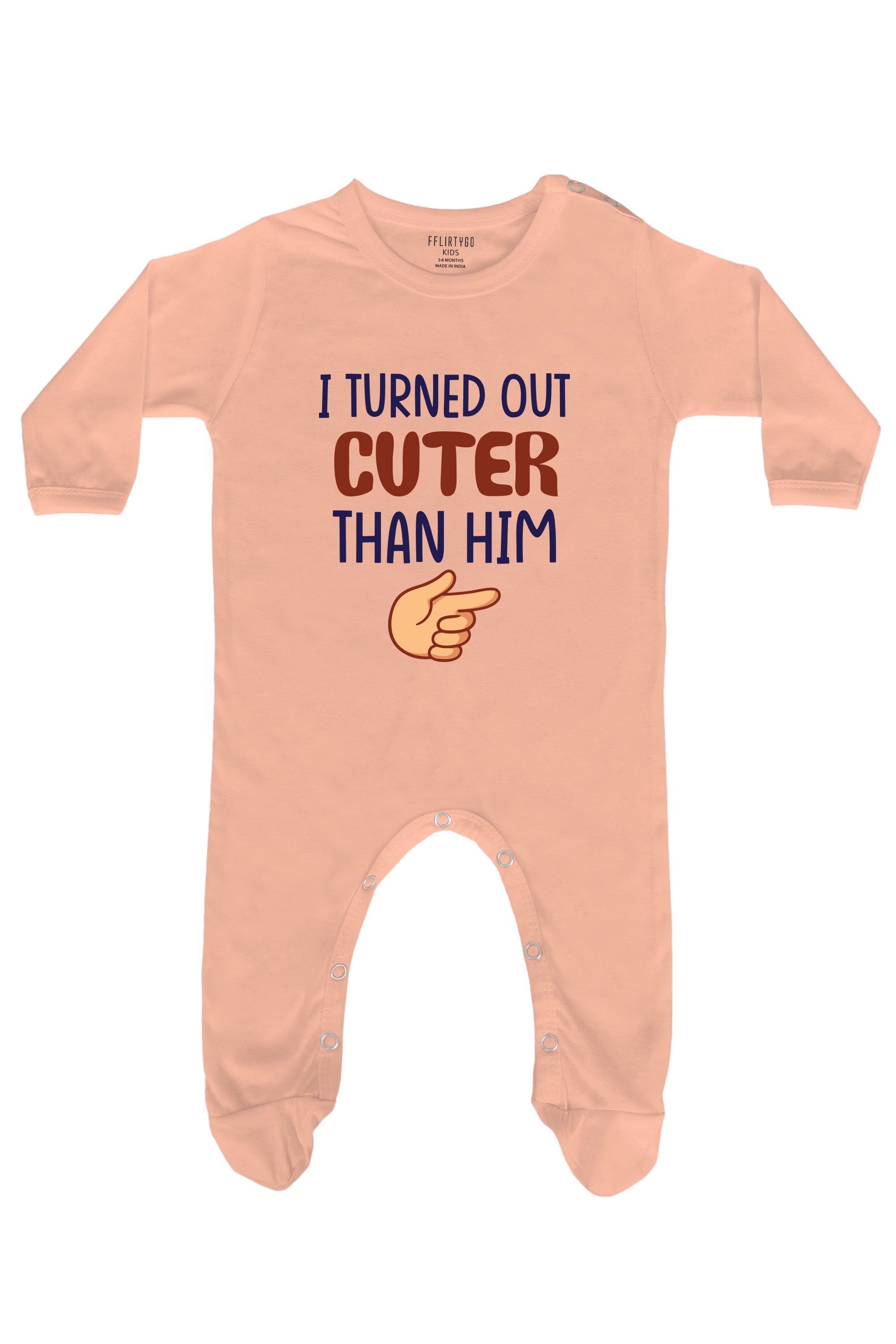 I Turned Out Cuter Than Him Baby Romper | Onesies