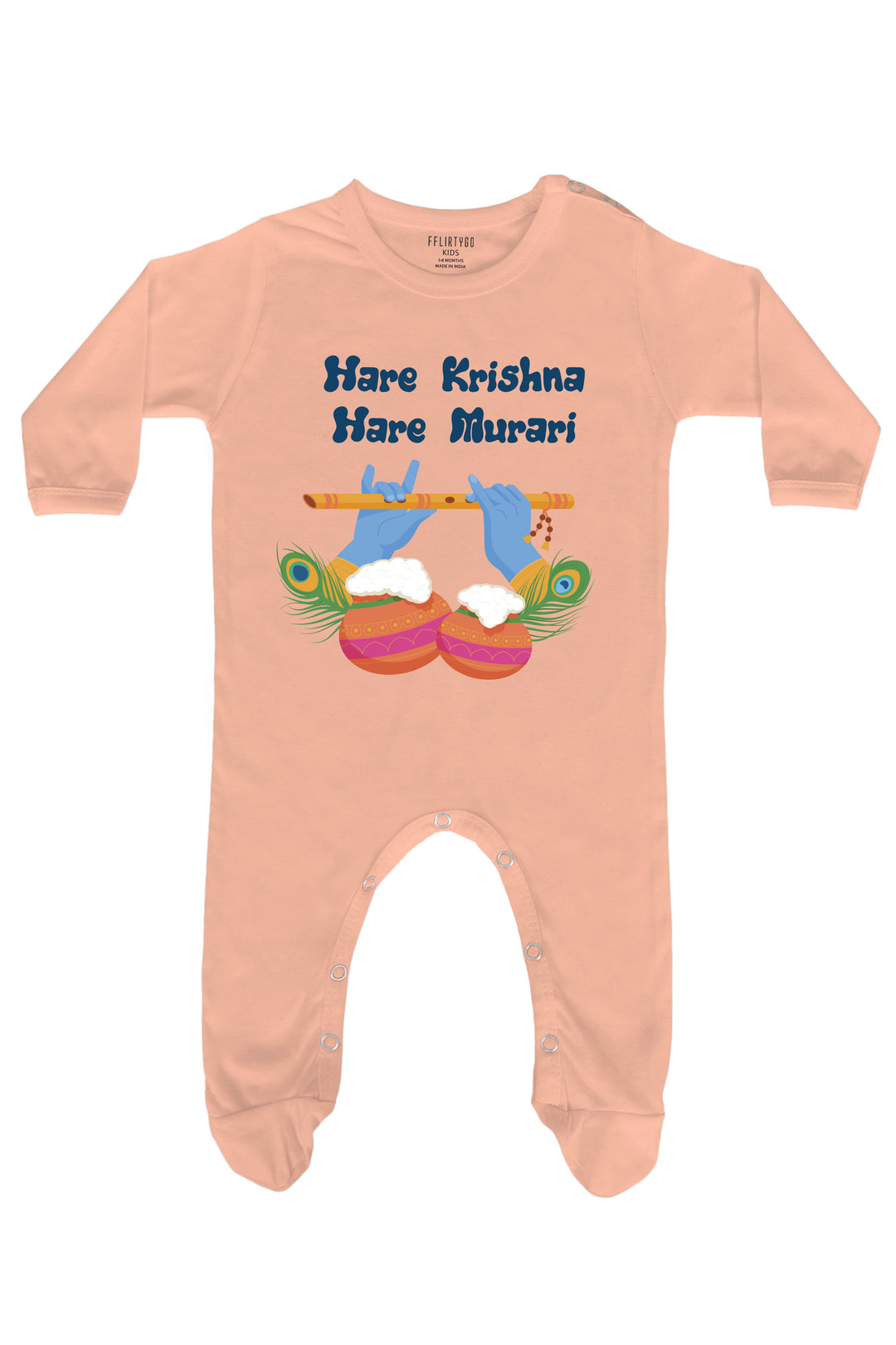 Hare Krishna Hare Murari Baby Romper | Onesies