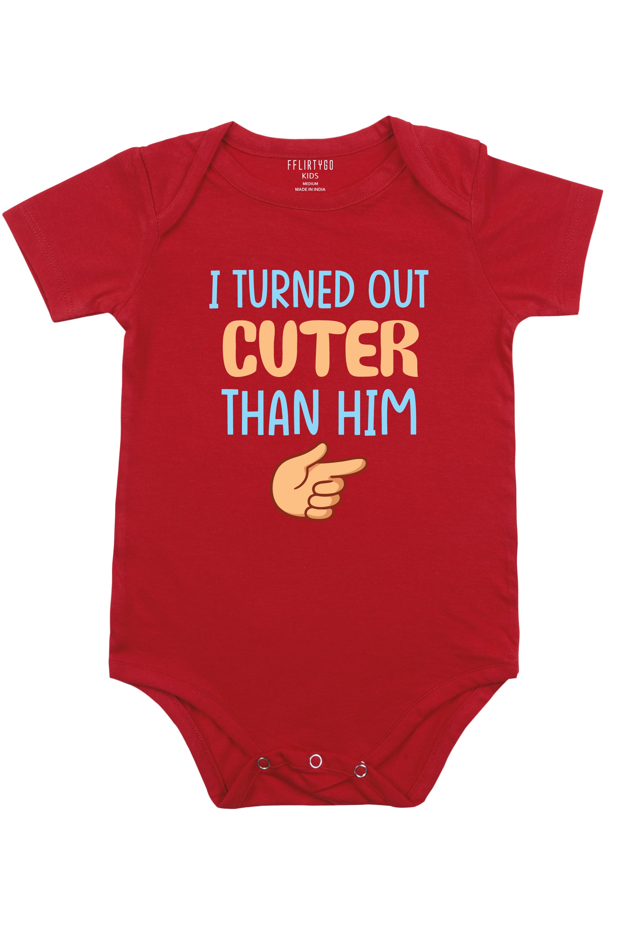 I Turned Out Cuter Than Him Baby Romper | Onesies