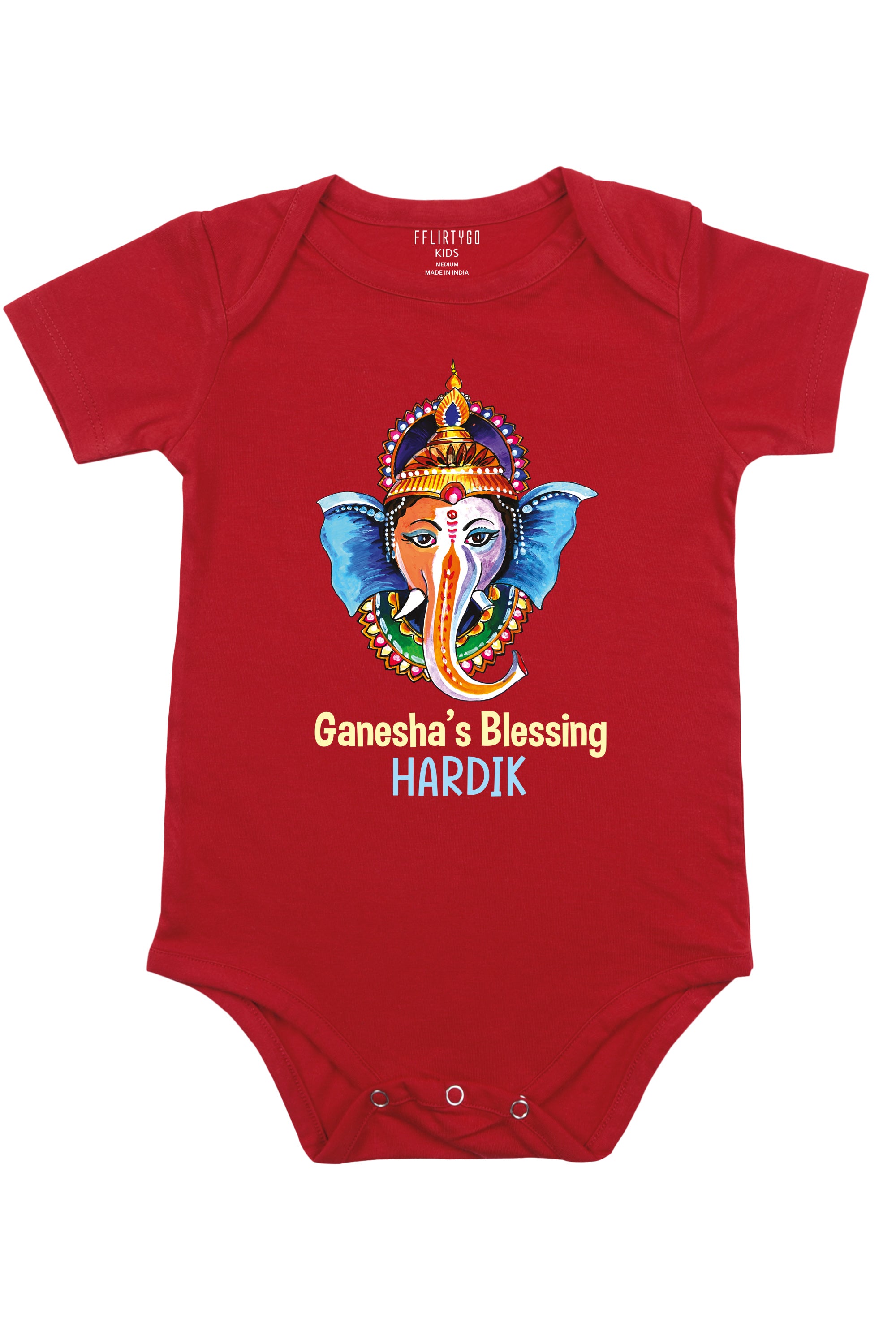 Ganesha's Blessing Baby Romper | Onesies w/ Custom Name