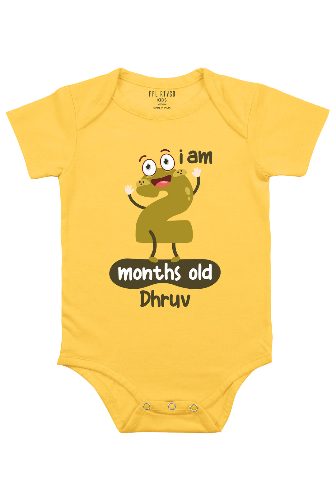 Two Months Milestone Baby Romper | Onesies w/ Custom Name