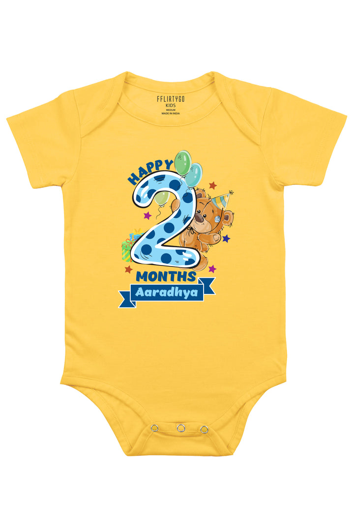 Two Months Milestone Baby Romper | Onesies w/ Custom Name