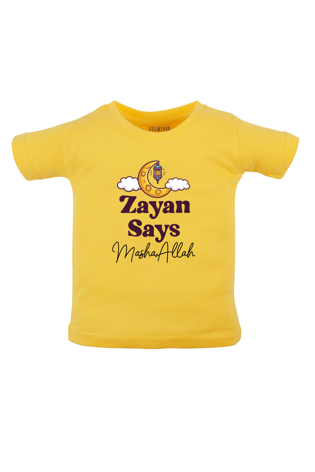 Says MashaAllah Kids T Shirt w/Custom Name