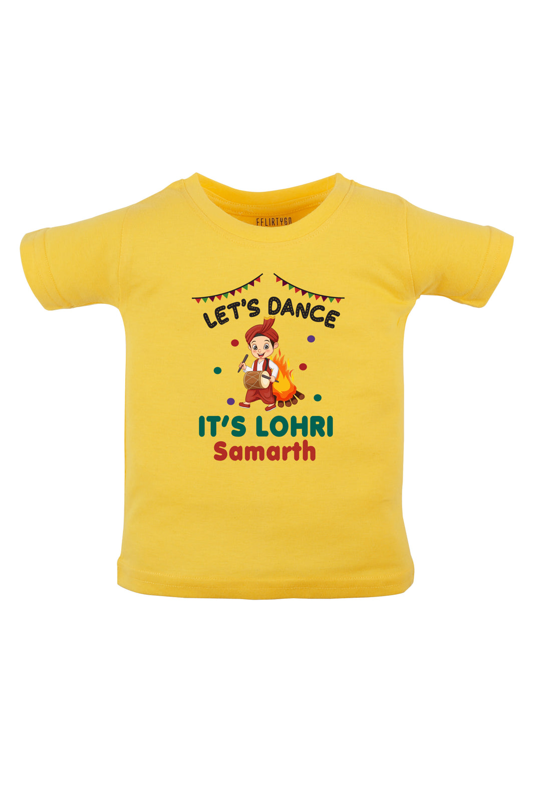 Let's Dance It's Lohri Kids T Shirt w/ Custom Name