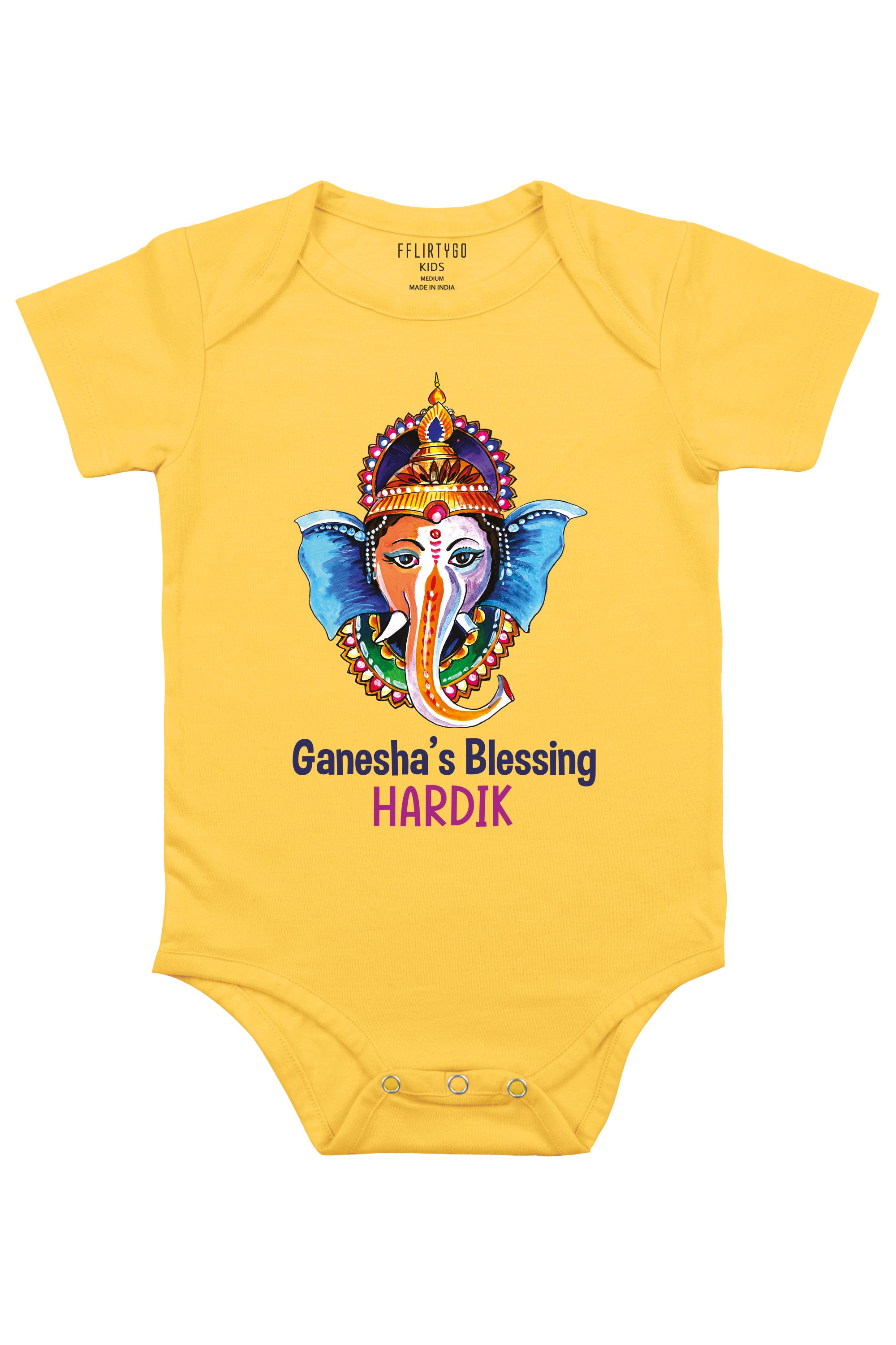 Ganesha's Blessing Baby Romper | Onesies w/ Custom Name