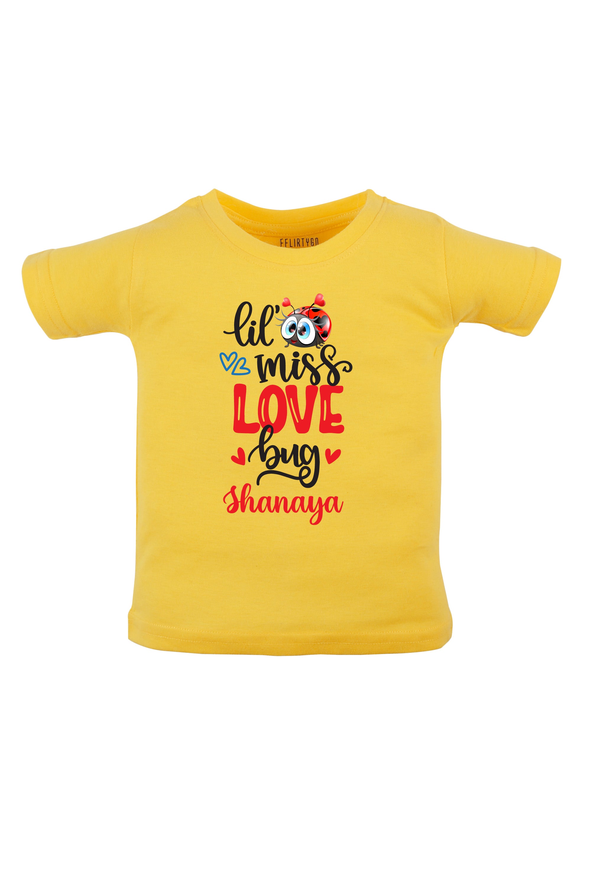 Lil Miss Love Bug Kids T Shirt w/ Custom Name