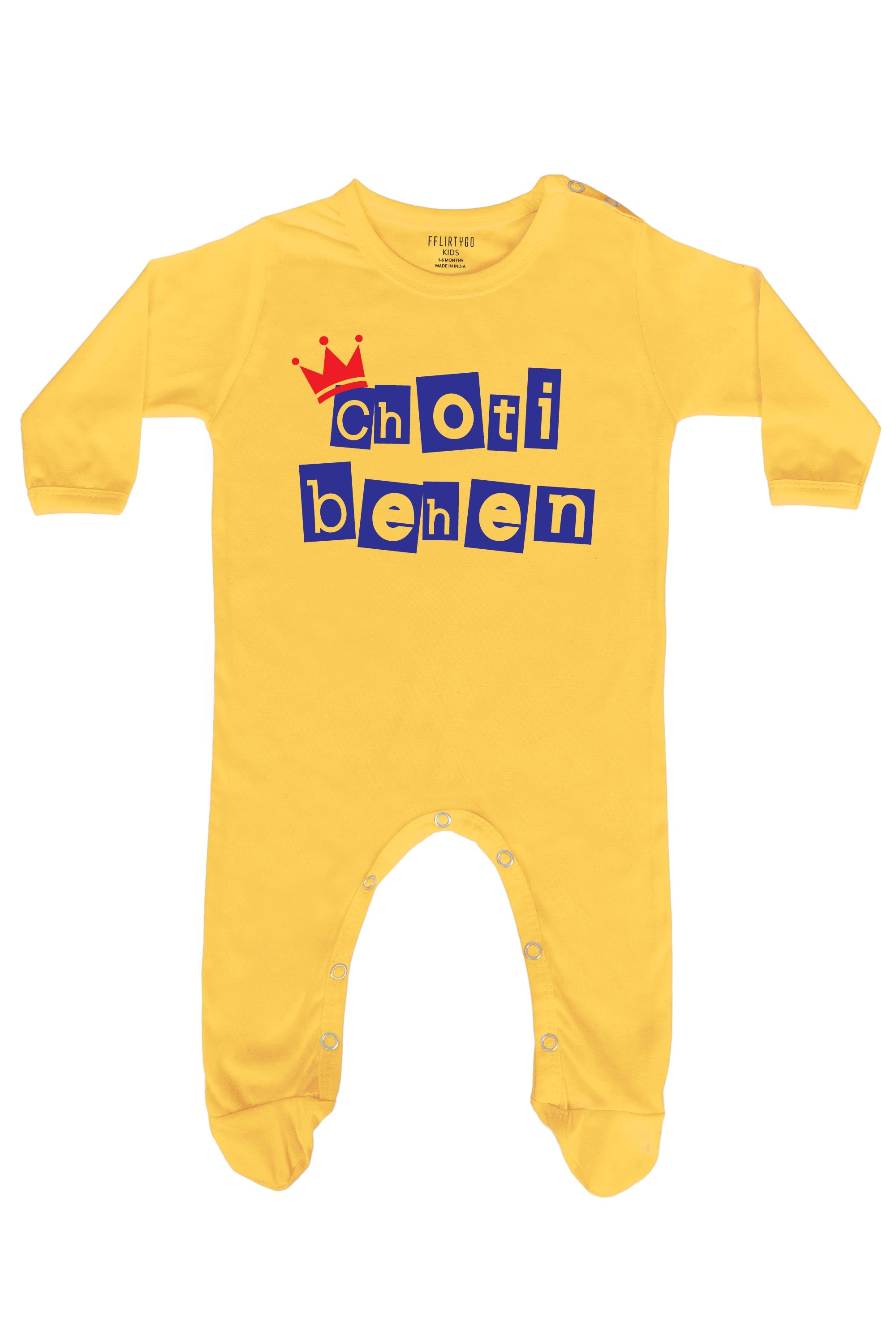 Choti Behen in Box Design Baby Romper | Onesies