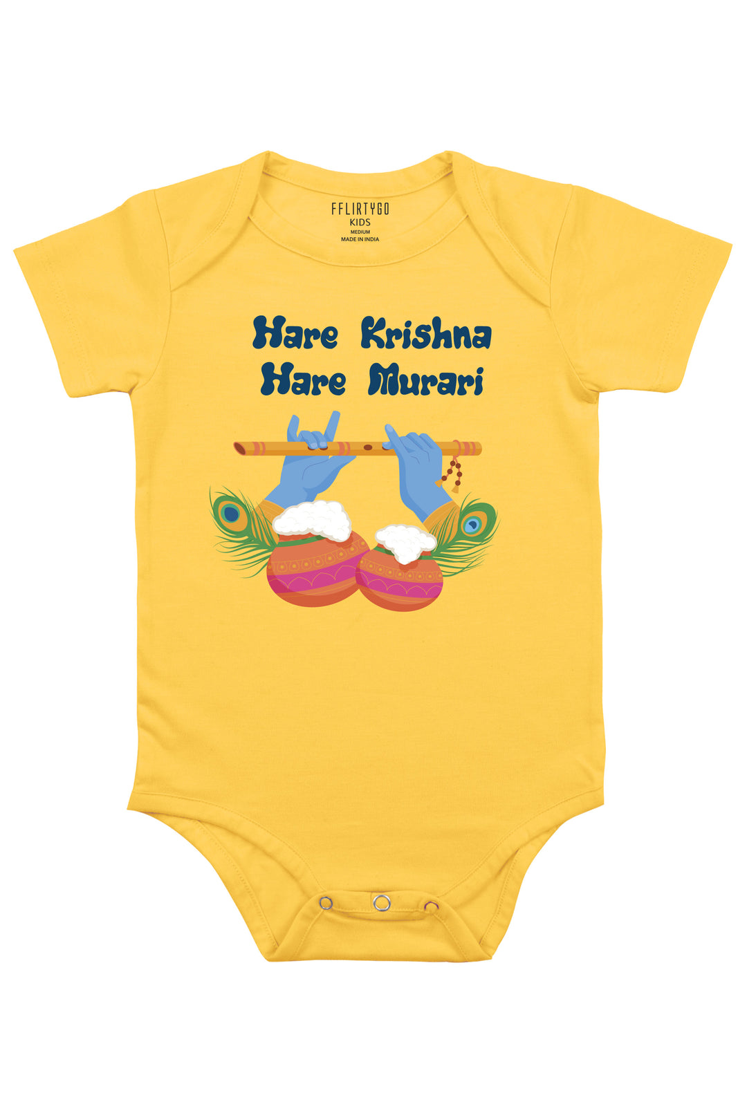 Hare Krishna Hare Murari Baby Romper | Onesies