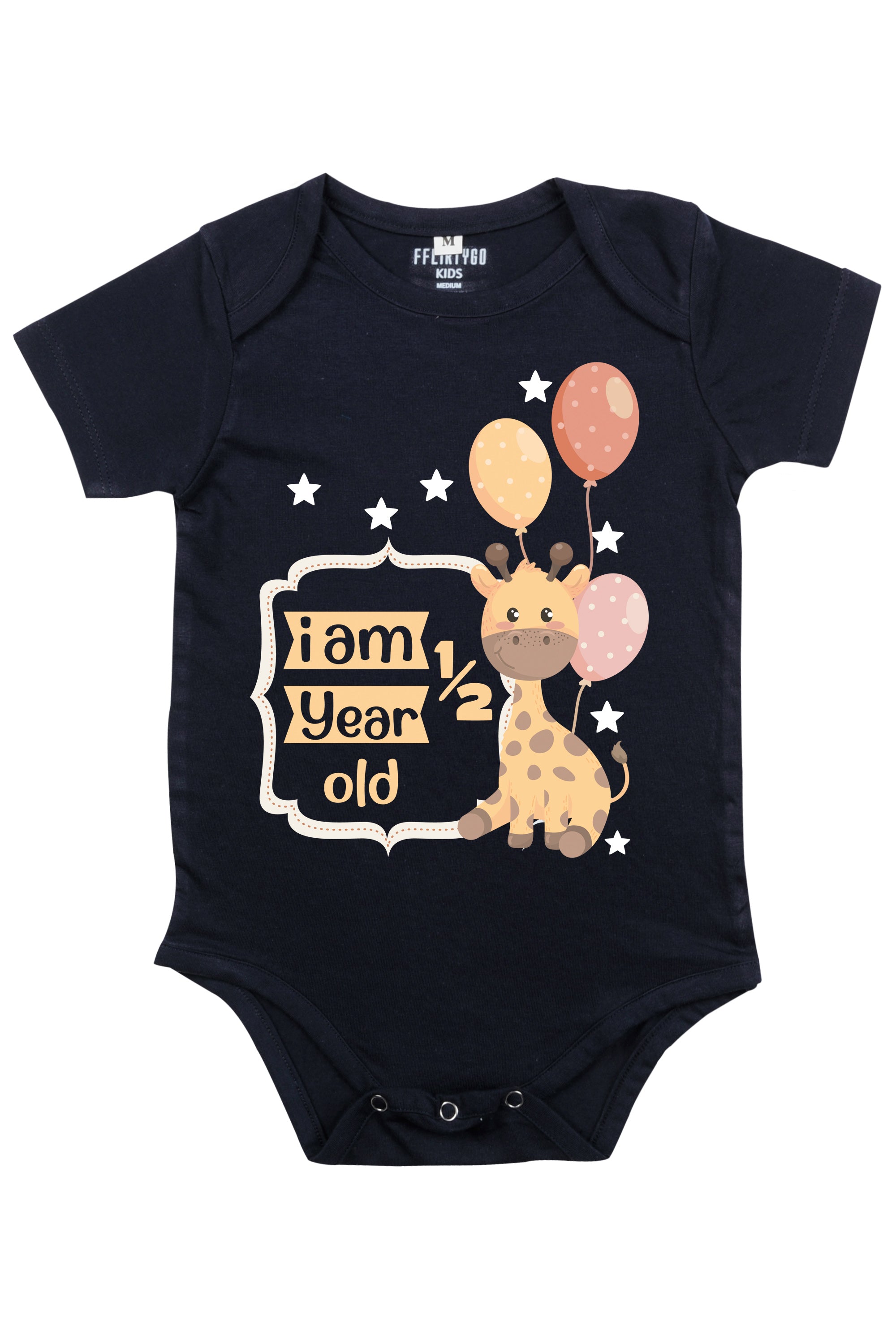 I am half year old - Giraffe Romper - FflirtyGo