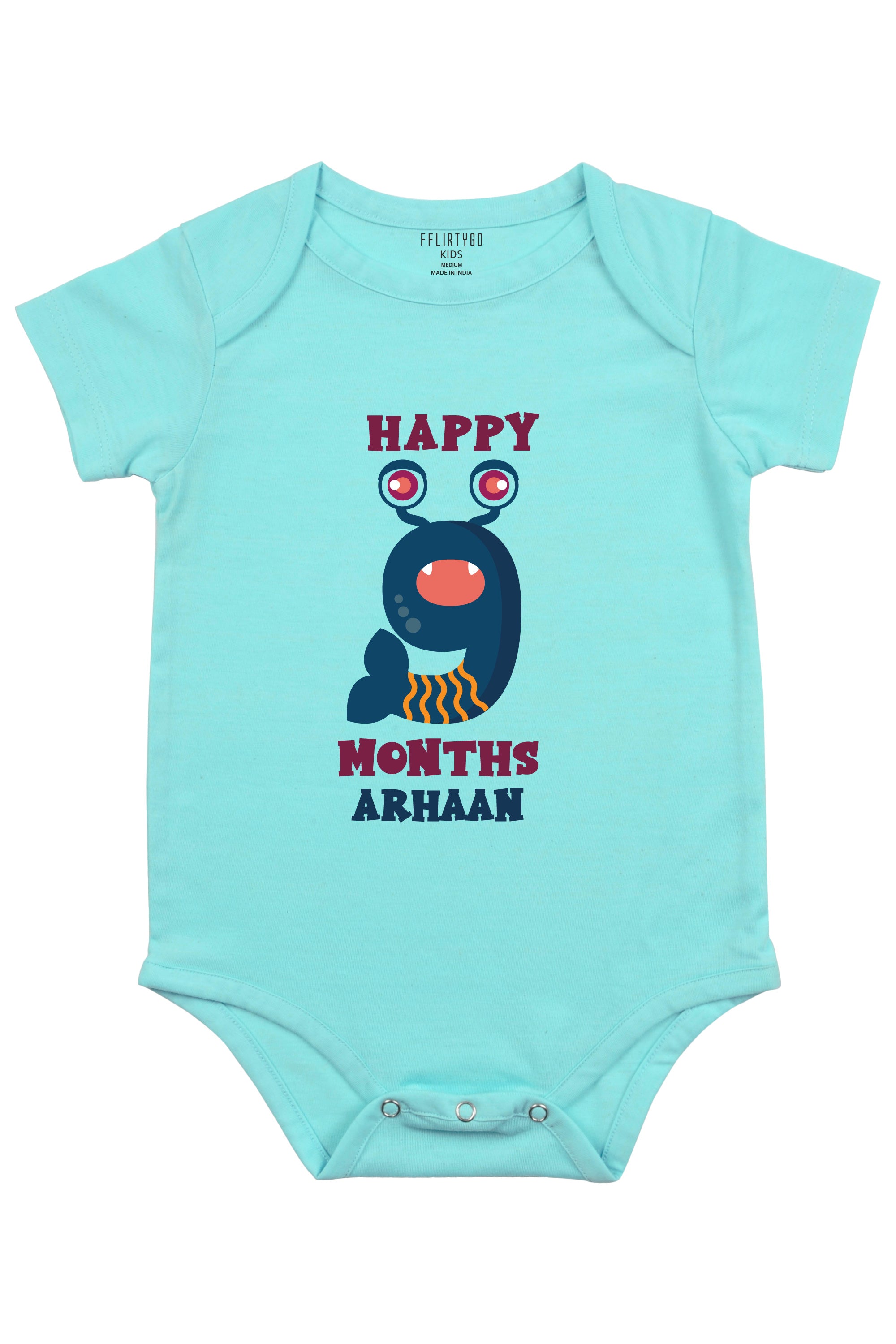 Nine Month Birthday Baby Romper | Onesies w/ Custom Name