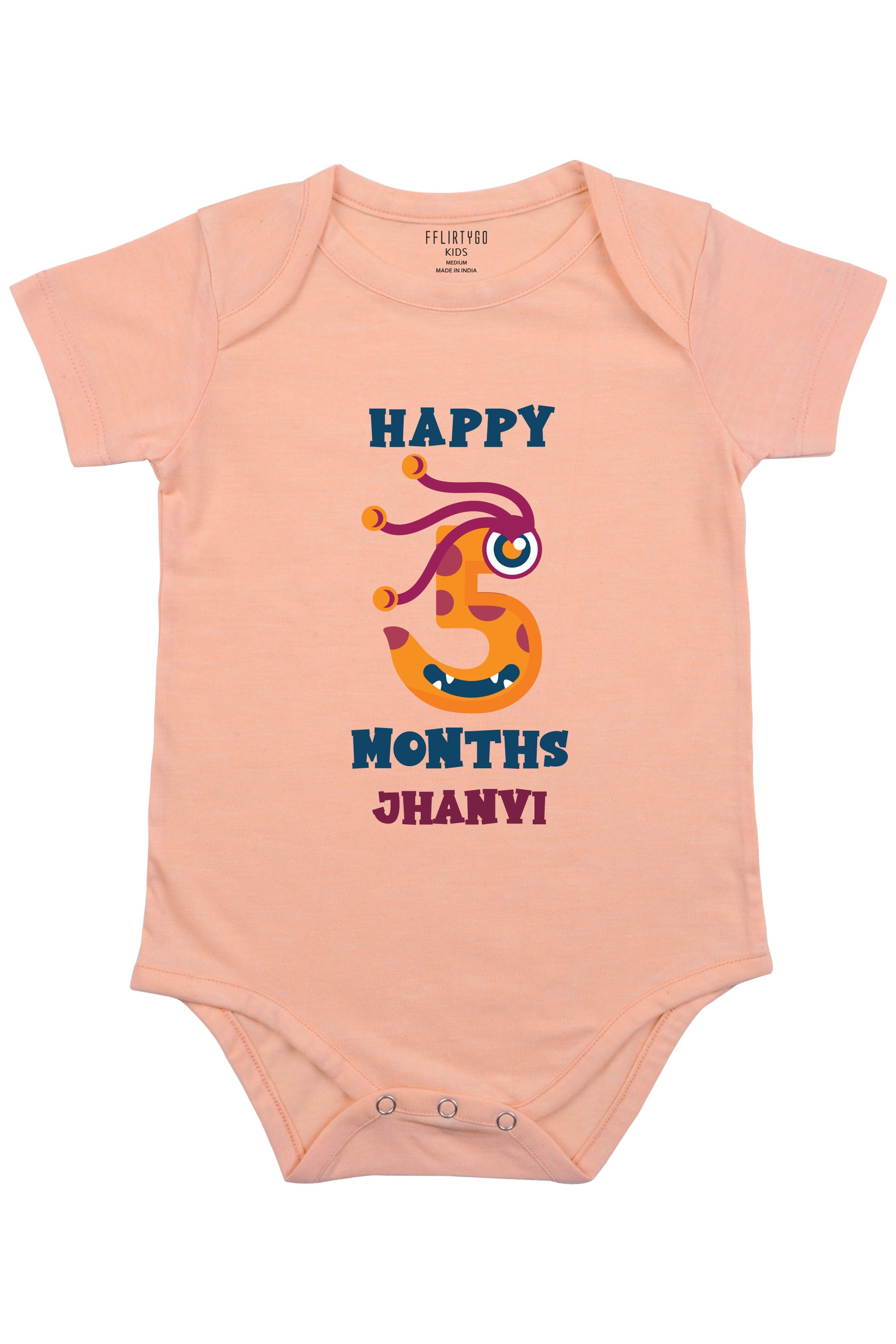 Five Month Birthday Baby Romper | Onesies w/ Custom Name