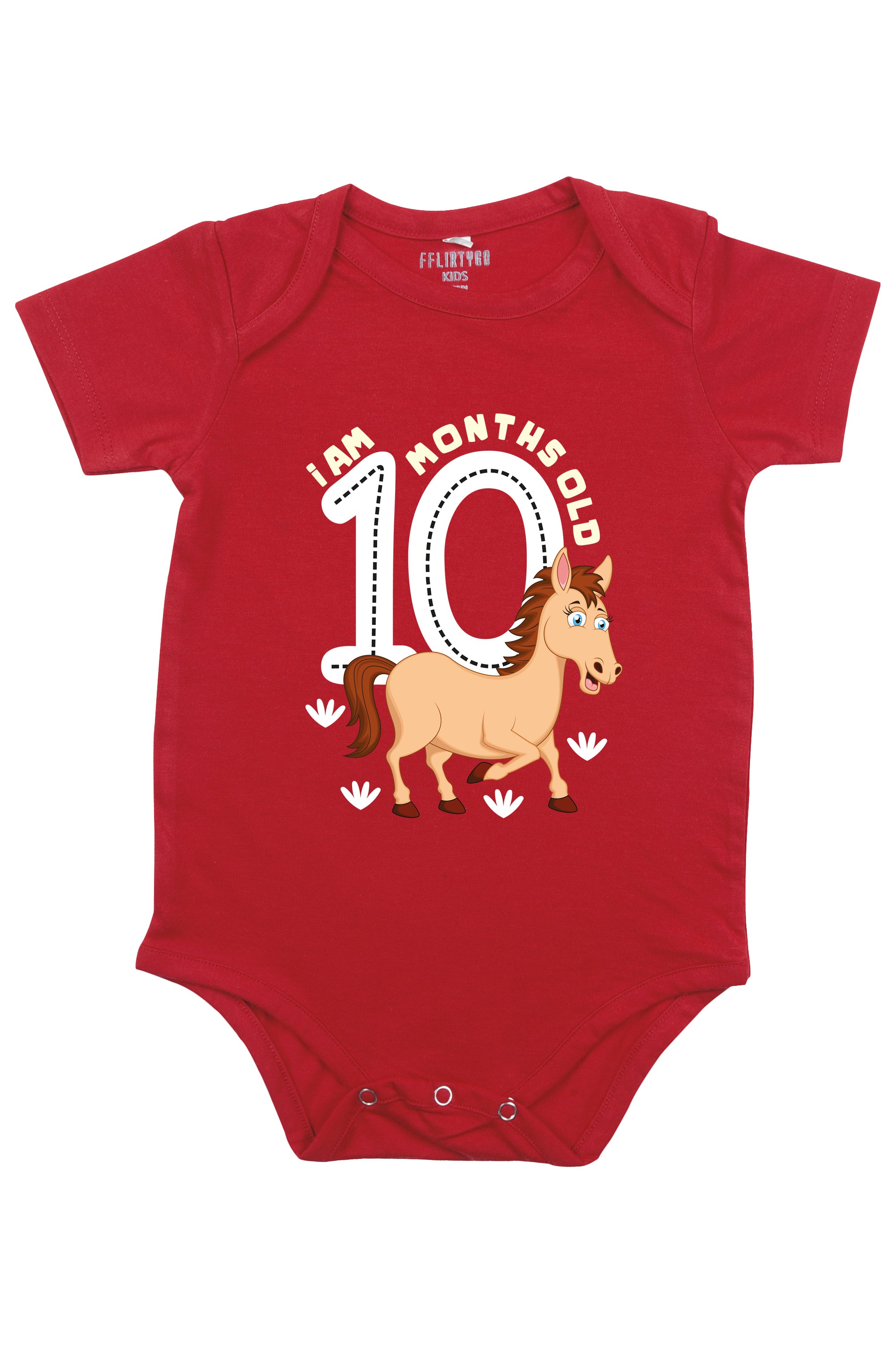 I am 10 Months Old Milestone Romper - FflirtyGo