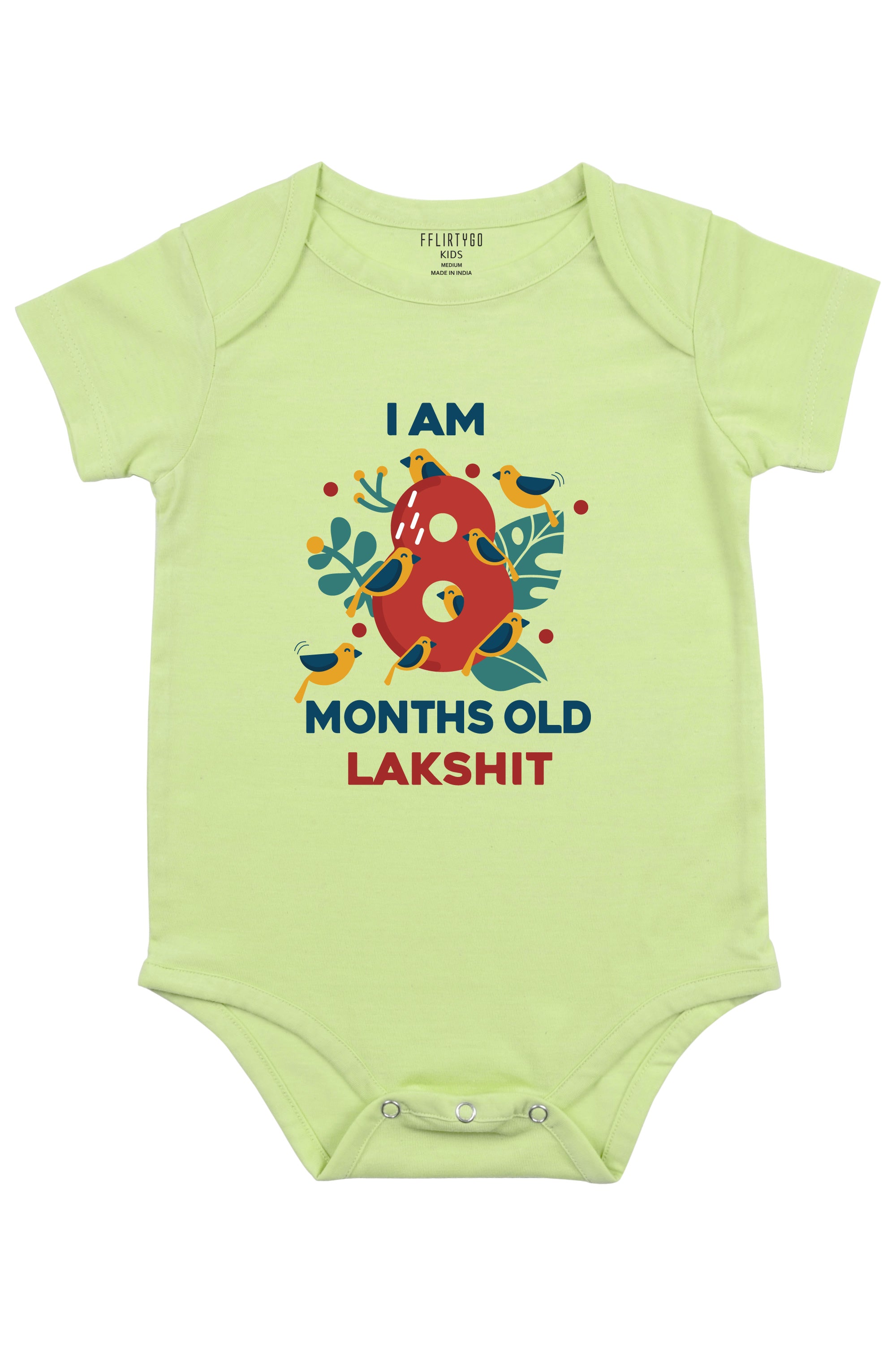 Eight Month Birthday Baby Romper | Onesies w/ Custom Name