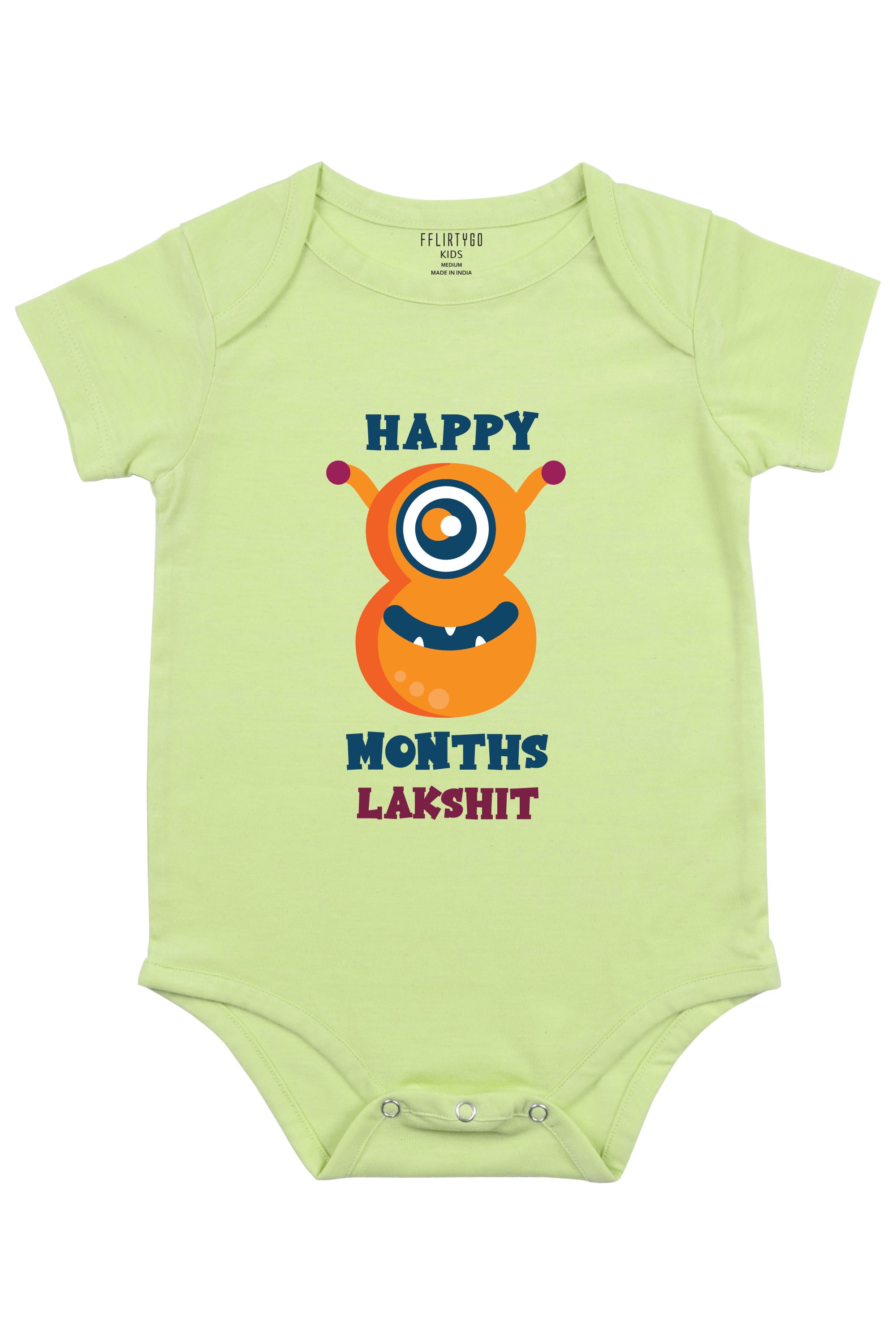 Eight Month Birthday Baby Romper | Onesies w/ Custom Name