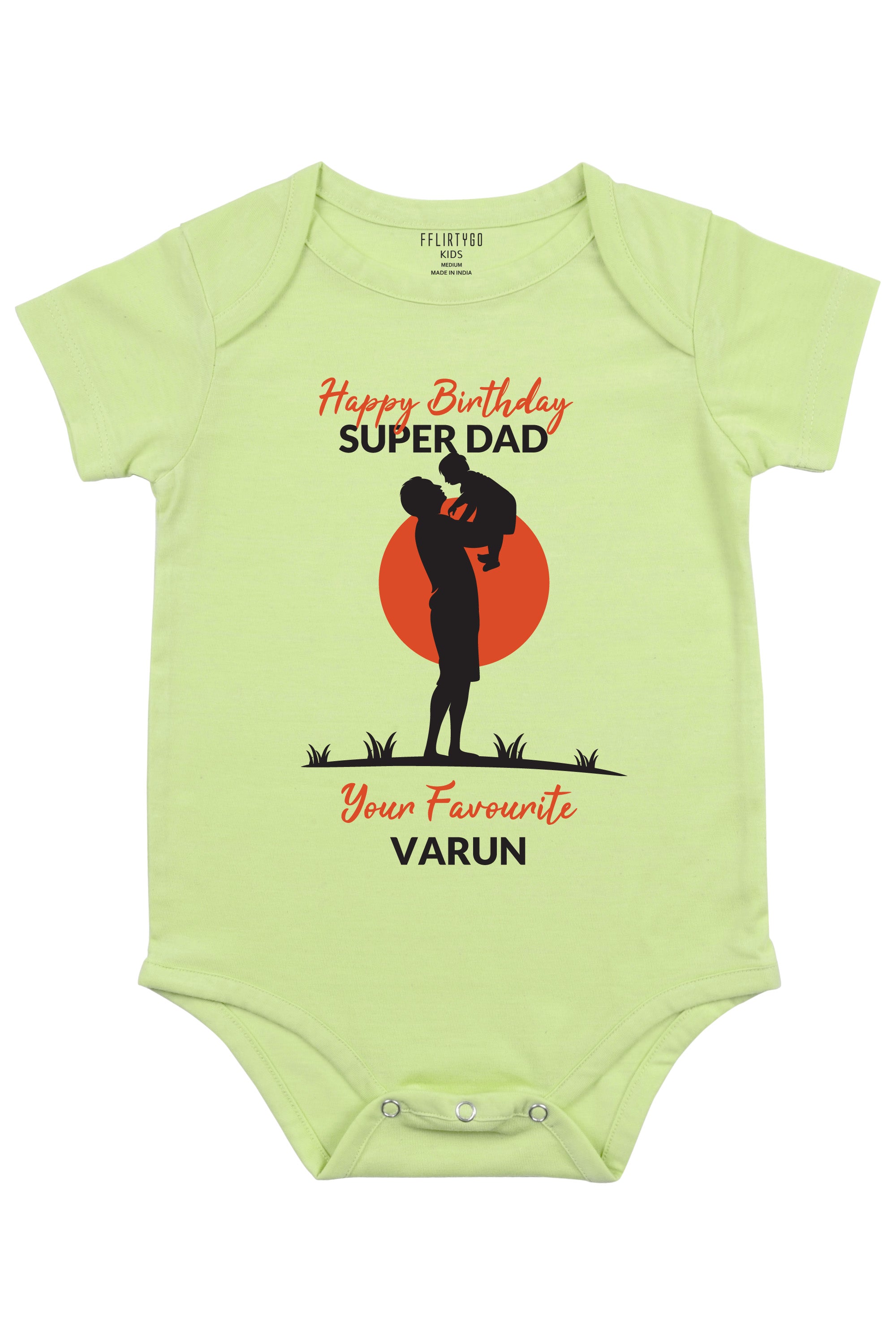 Happy Birthday Super Dad Baby Romper | Onesies w/ Custom Name