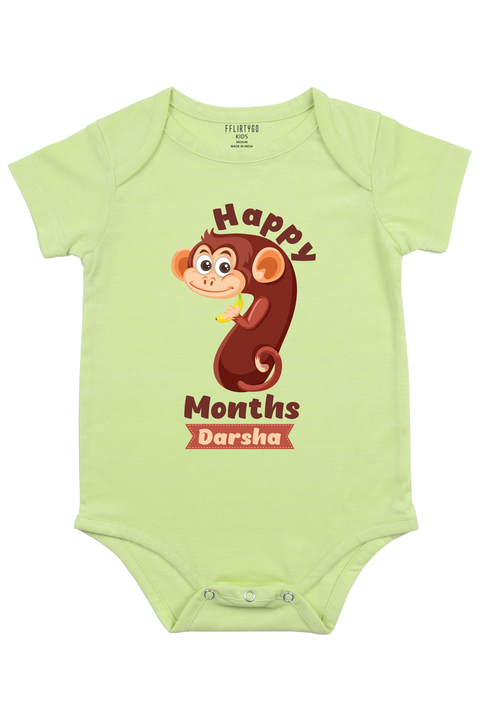 Seven Month Milestone Baby Romper | Onesies w/ Custom Name