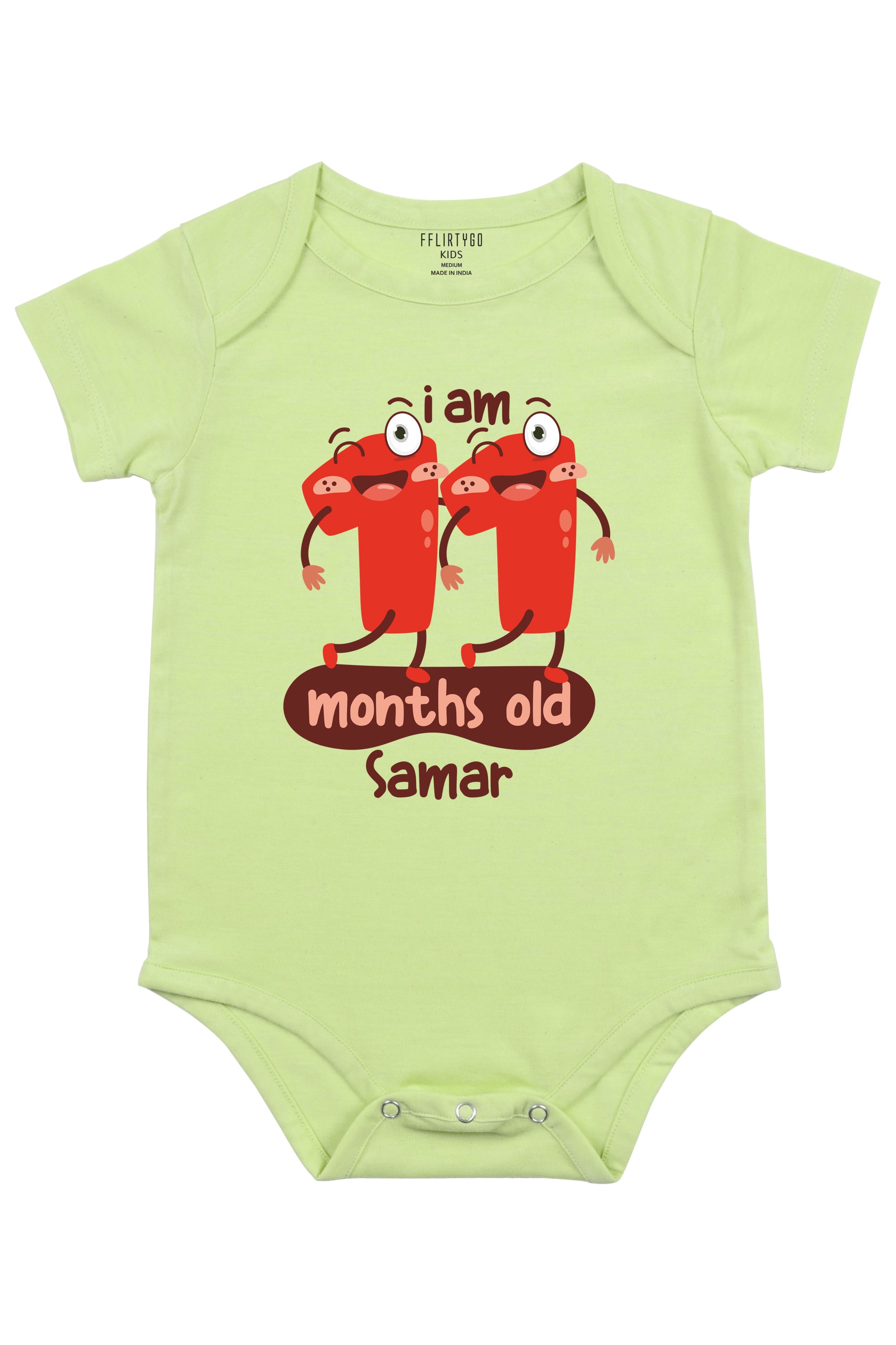 Eleven Month Milestone Baby Romper | Onesies w/ Custom Name