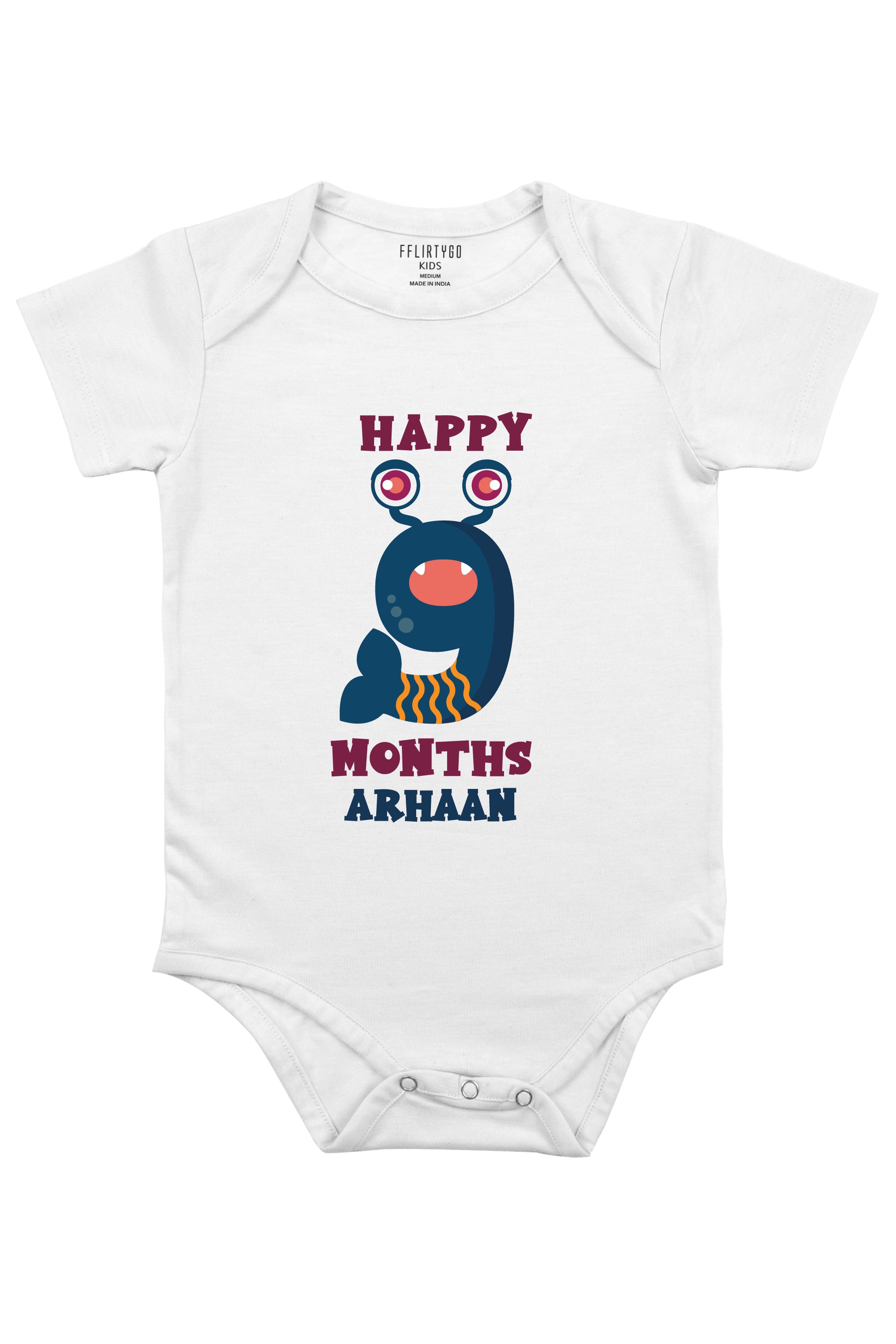 Nine Month Birthday Baby Romper | Onesies w/ Custom Name