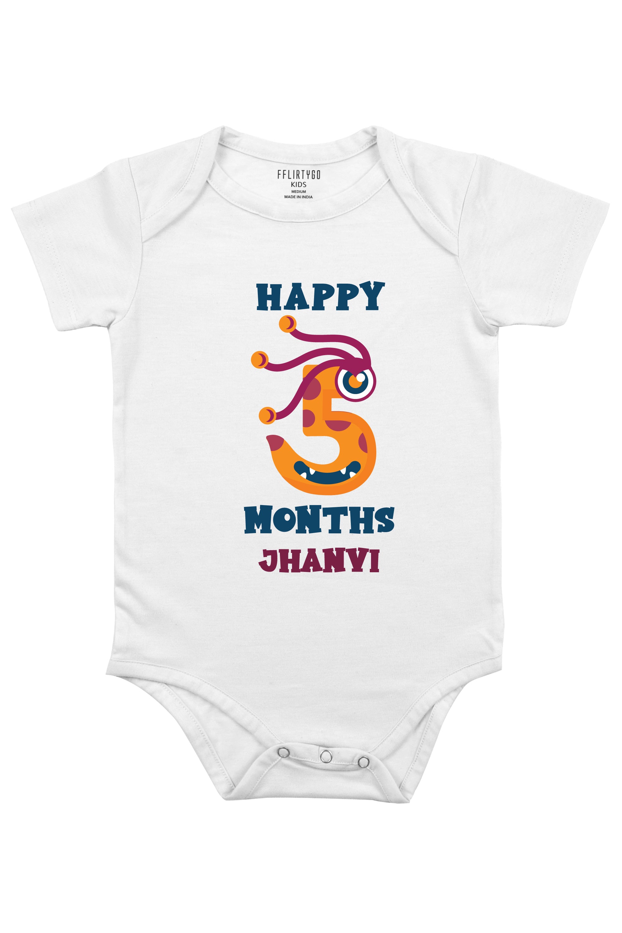 Five Month Birthday Baby Romper | Onesies w/ Custom Name