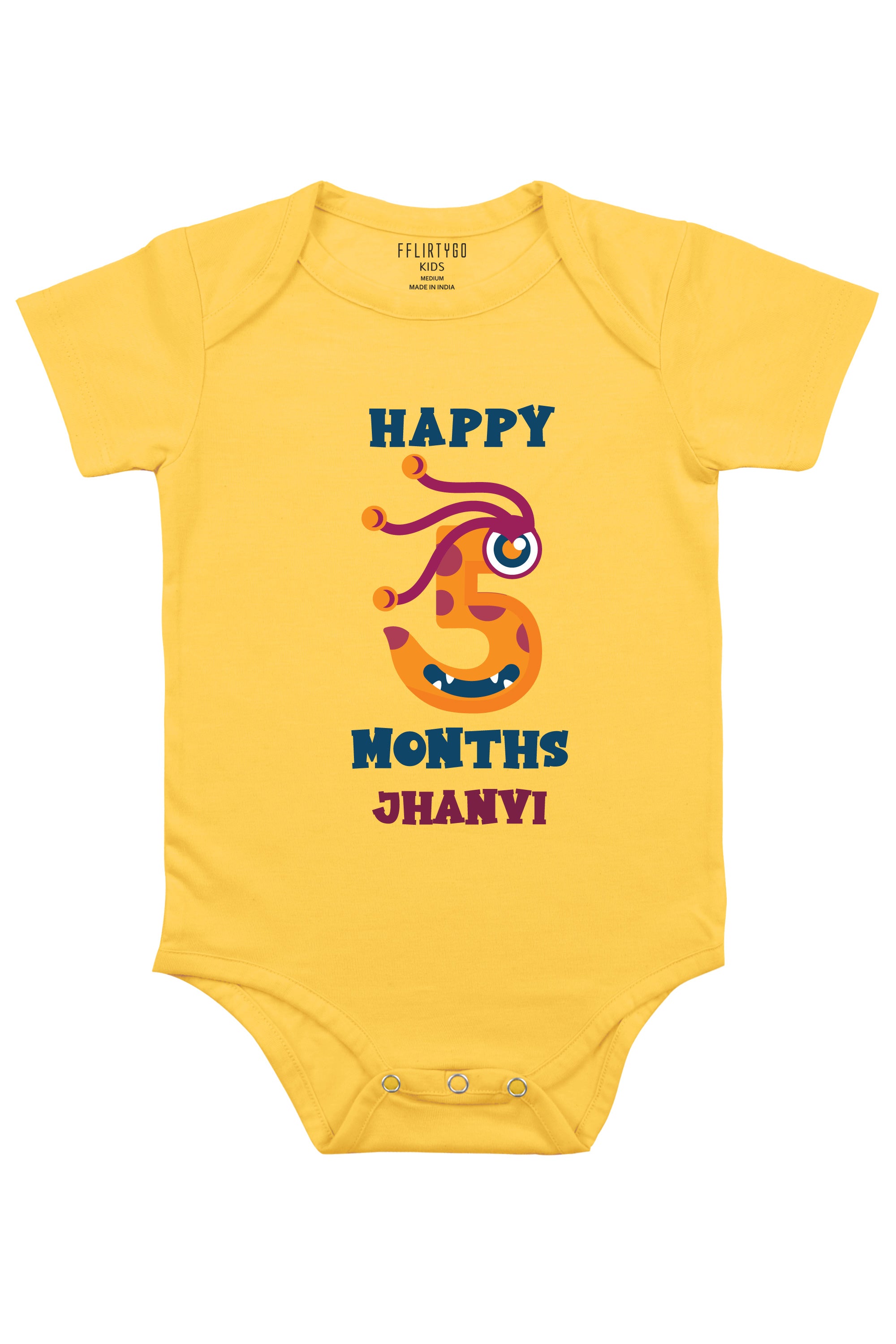 Five Month Birthday Baby Romper | Onesies w/ Custom Name