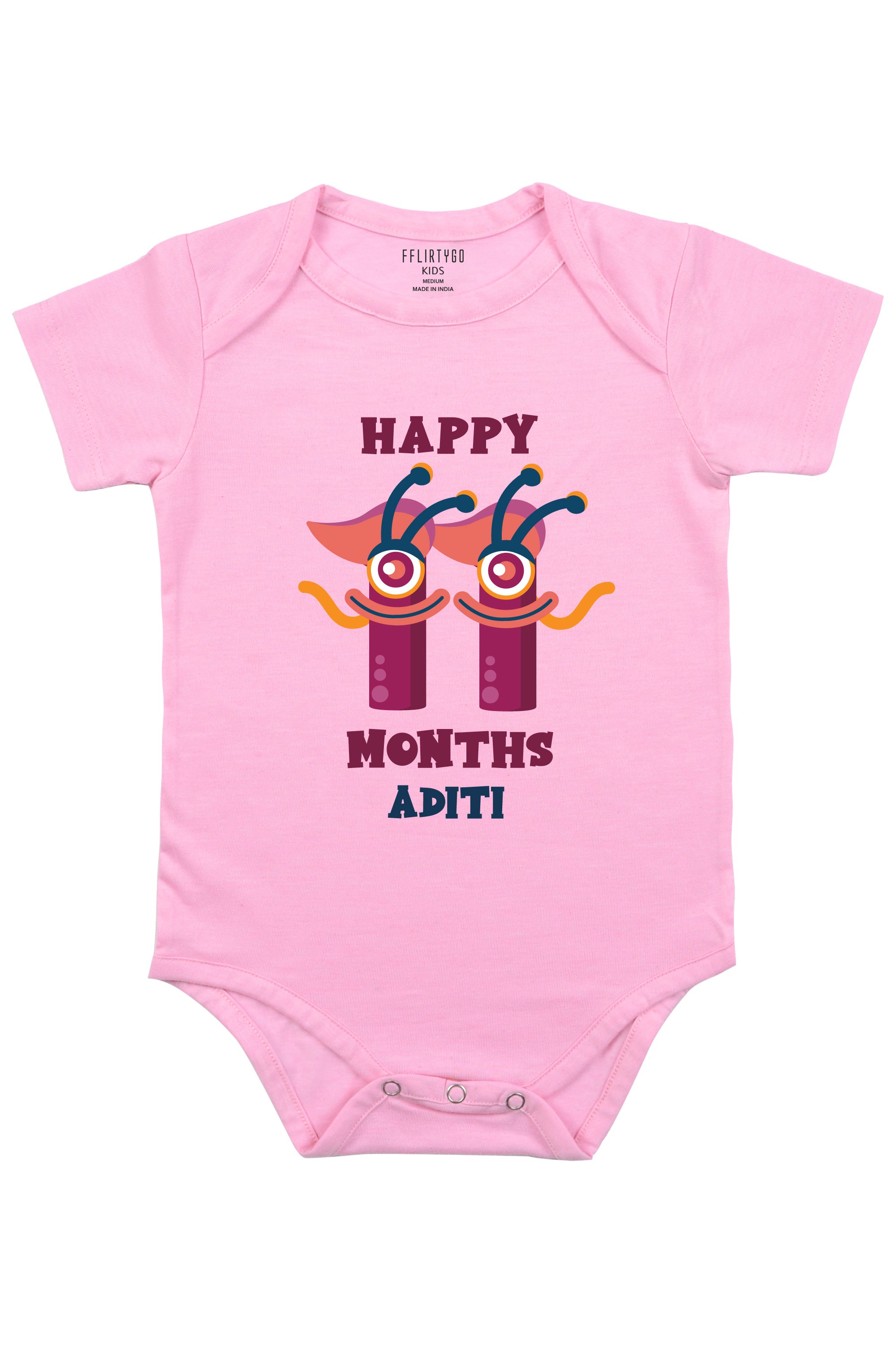 Eleven Month Birthday Baby Romper | Onesies w/ Custom Name