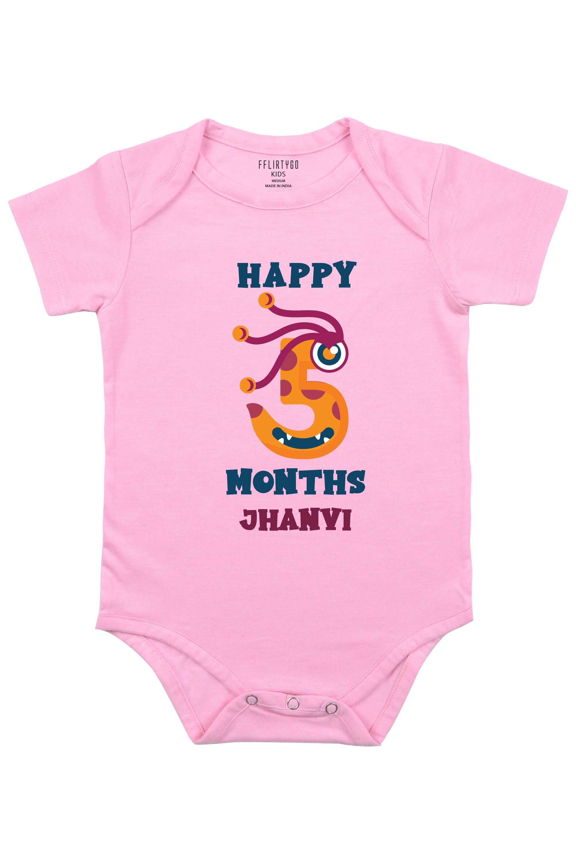 Five Month Birthday Baby Romper | Onesies w/ Custom Name