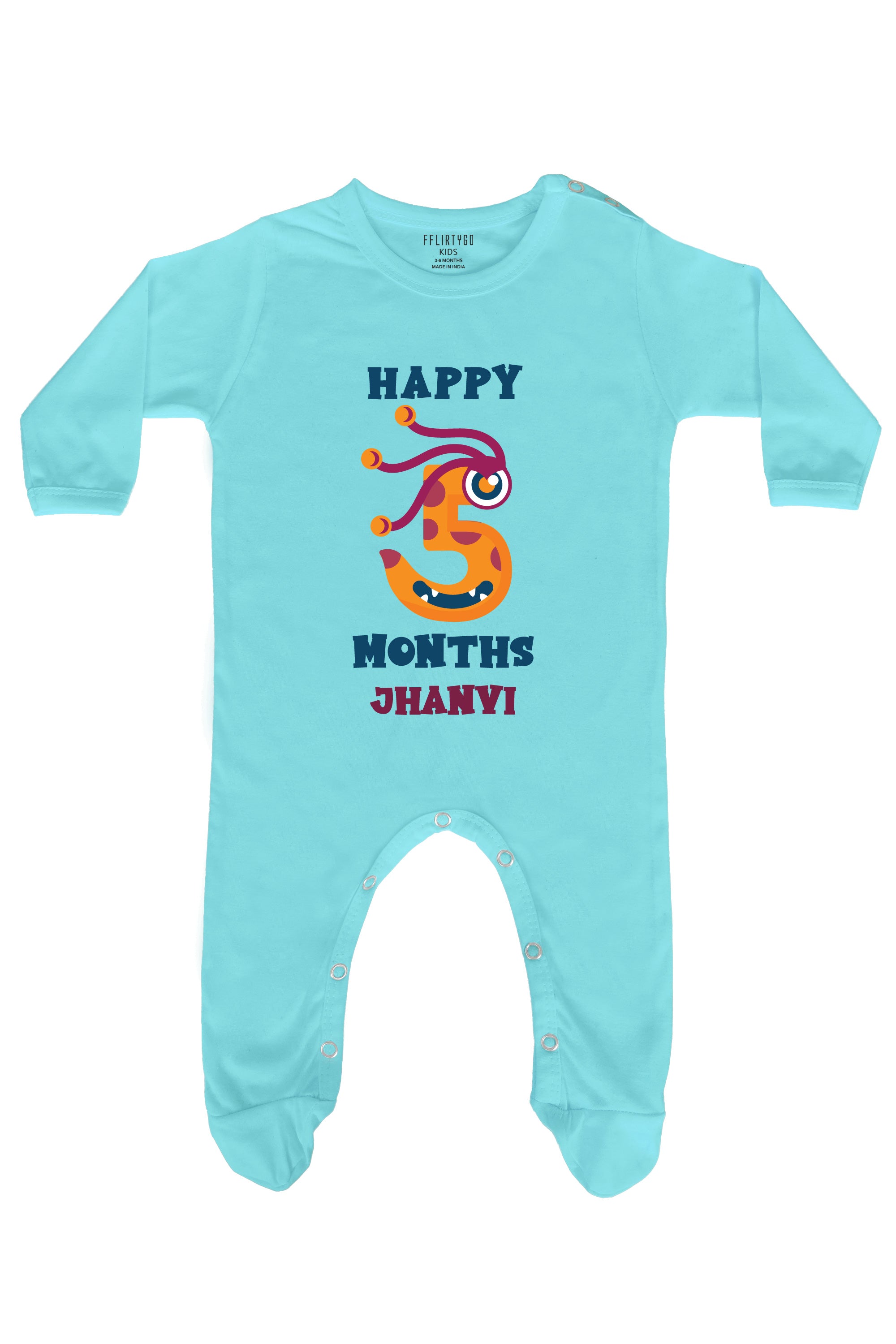 Five Month Birthday Baby Romper | Onesies w/ Custom Name