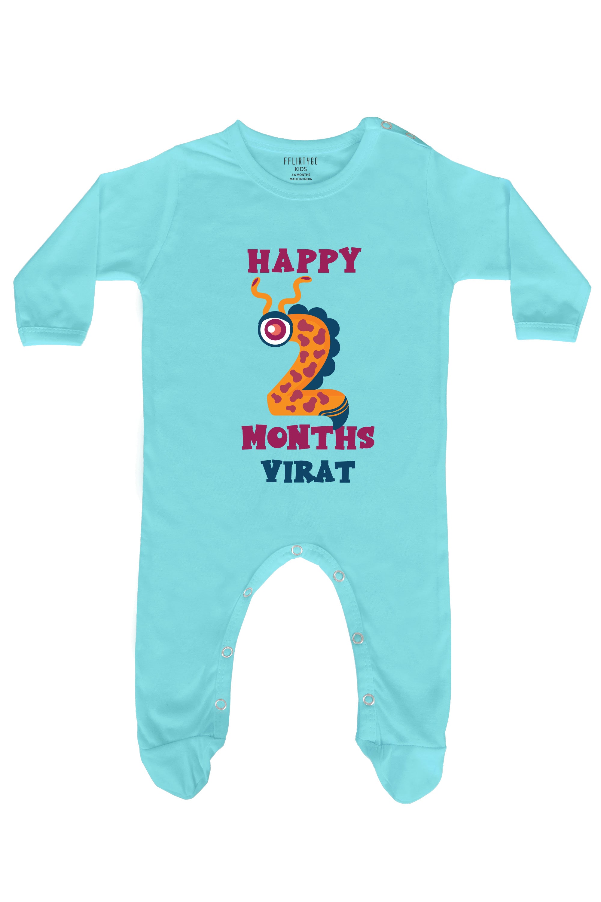 Two Month Birthday Baby Romper | Onesies w/ Custom Name