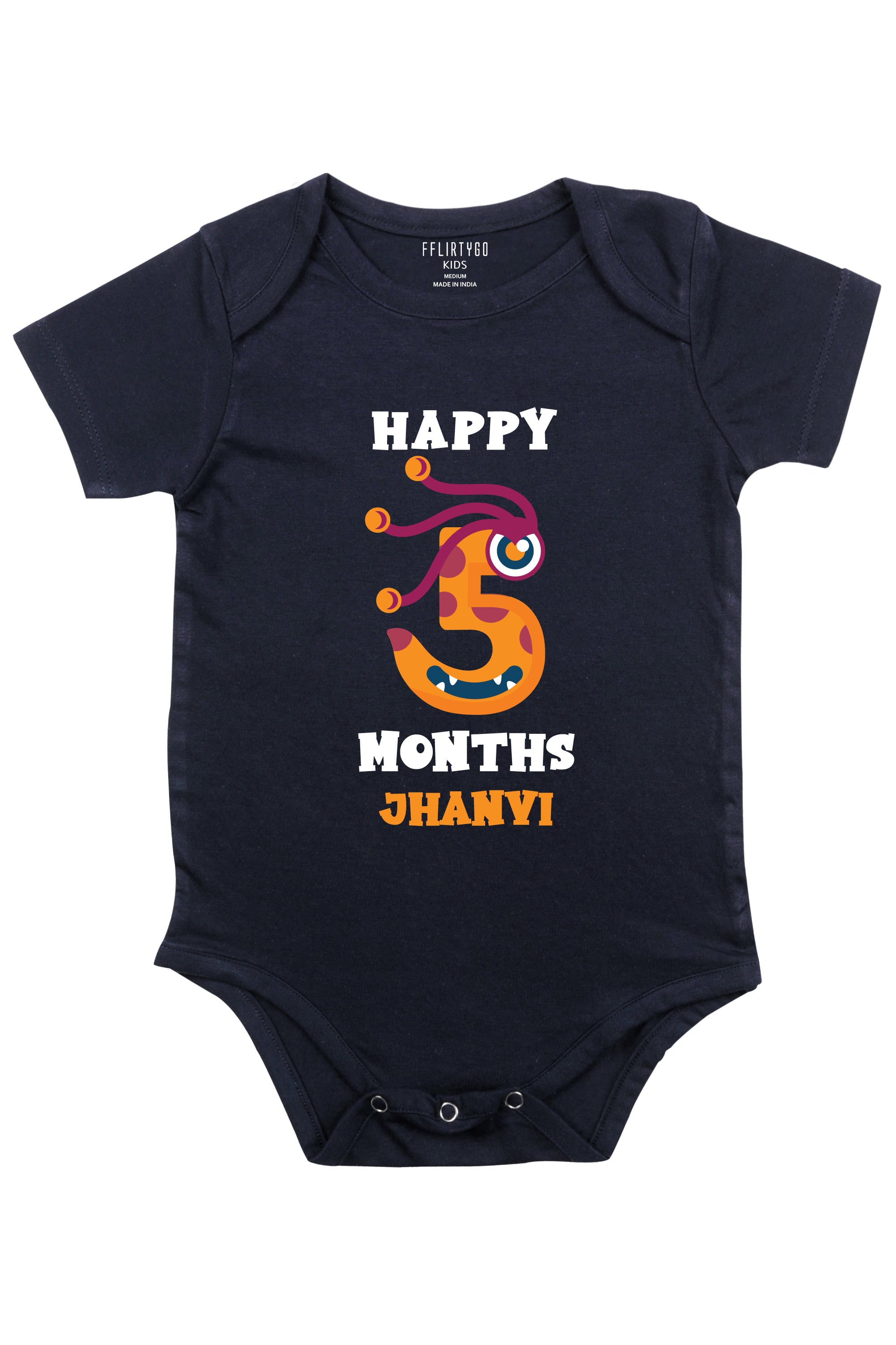 Five Month Birthday Baby Romper | Onesies w/ Custom Name