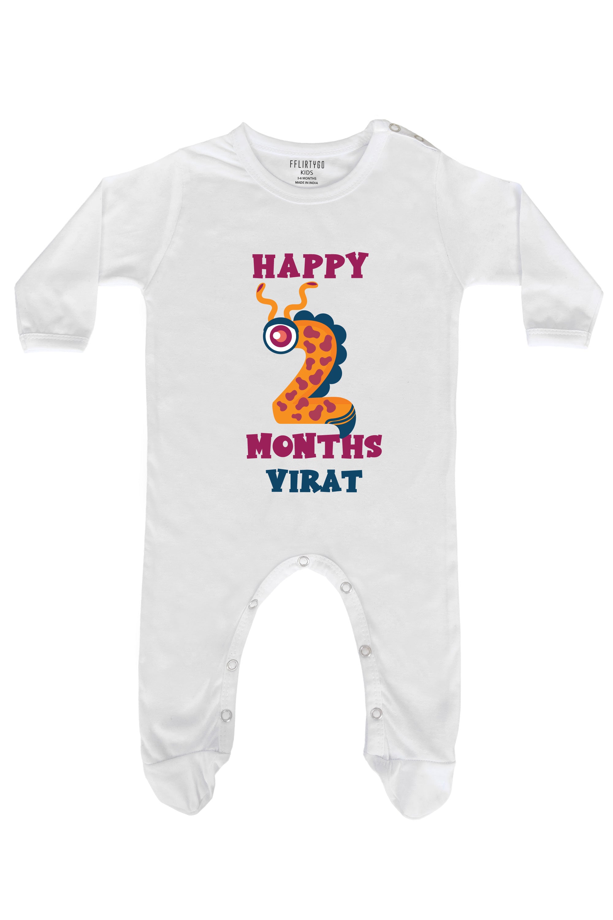 Two Month Birthday Baby Romper | Onesies w/ Custom Name