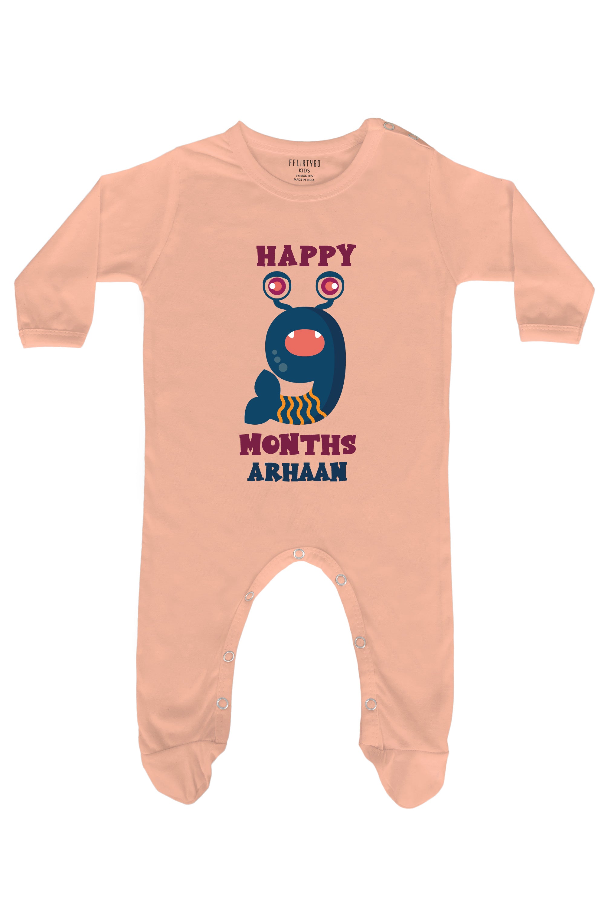 Nine Month Birthday Baby Romper | Onesies w/ Custom Name