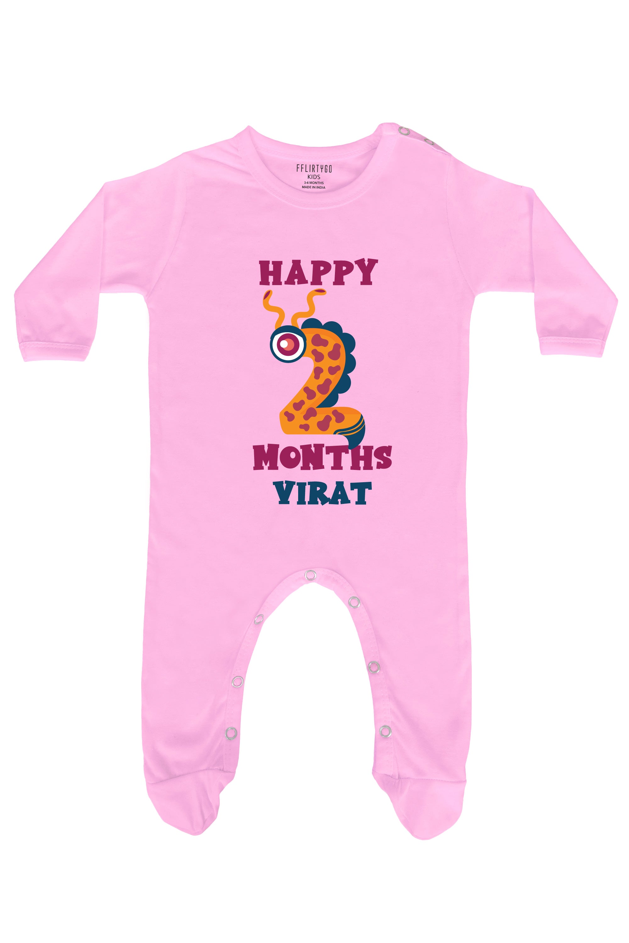 Two Month Birthday Baby Romper | Onesies w/ Custom Name