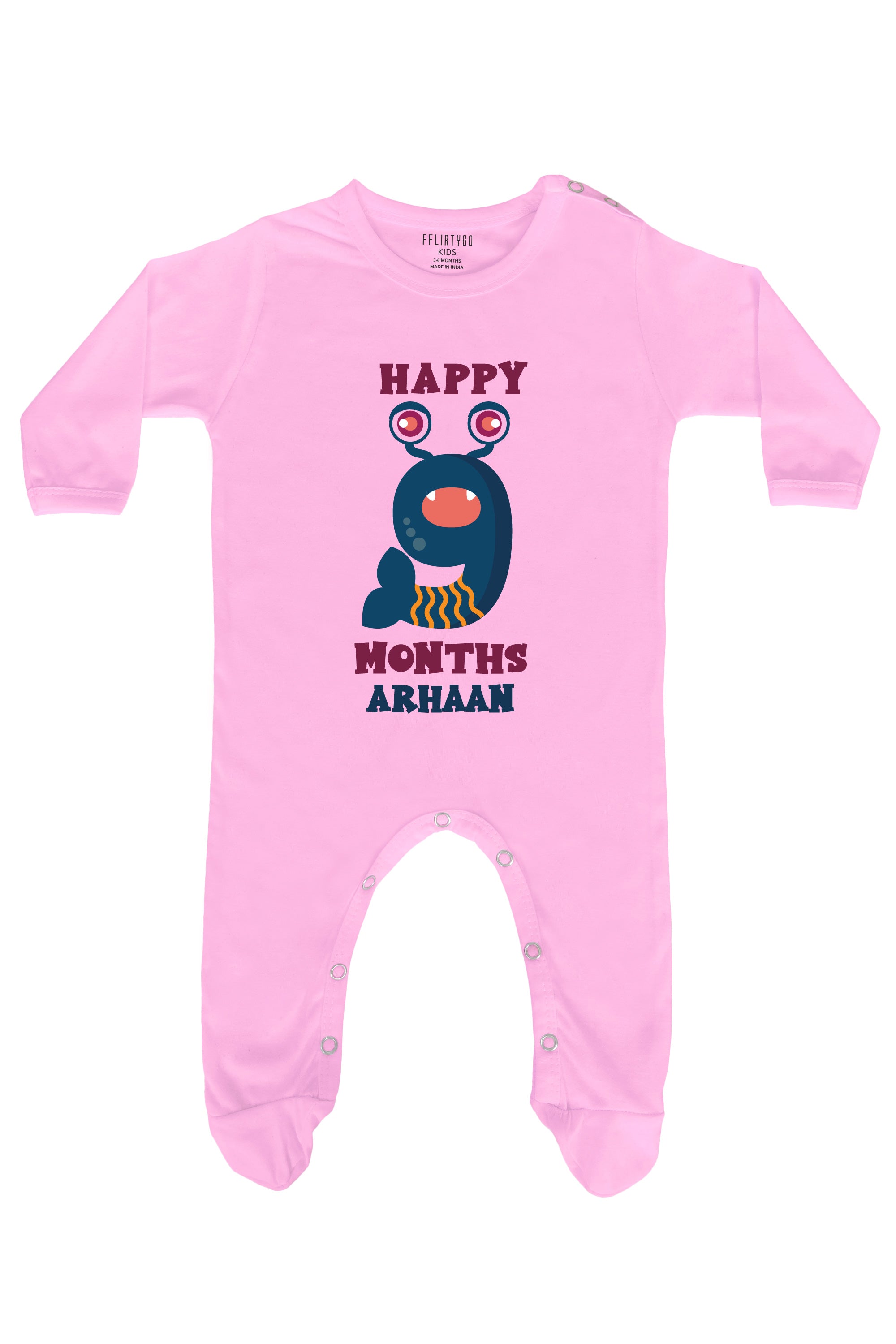 Nine Month Birthday Baby Romper | Onesies w/ Custom Name