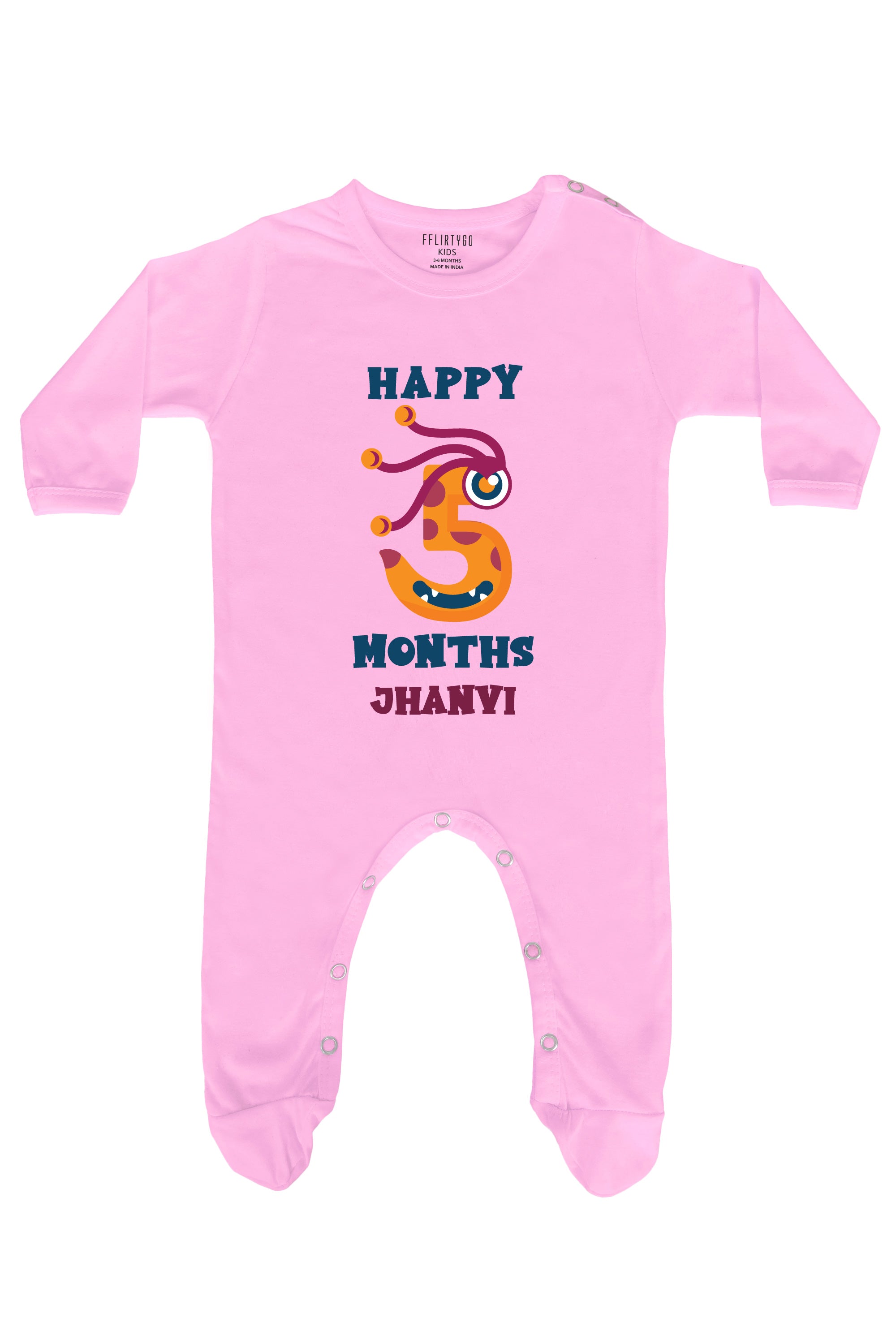 Five Month Birthday Baby Romper | Onesies w/ Custom Name