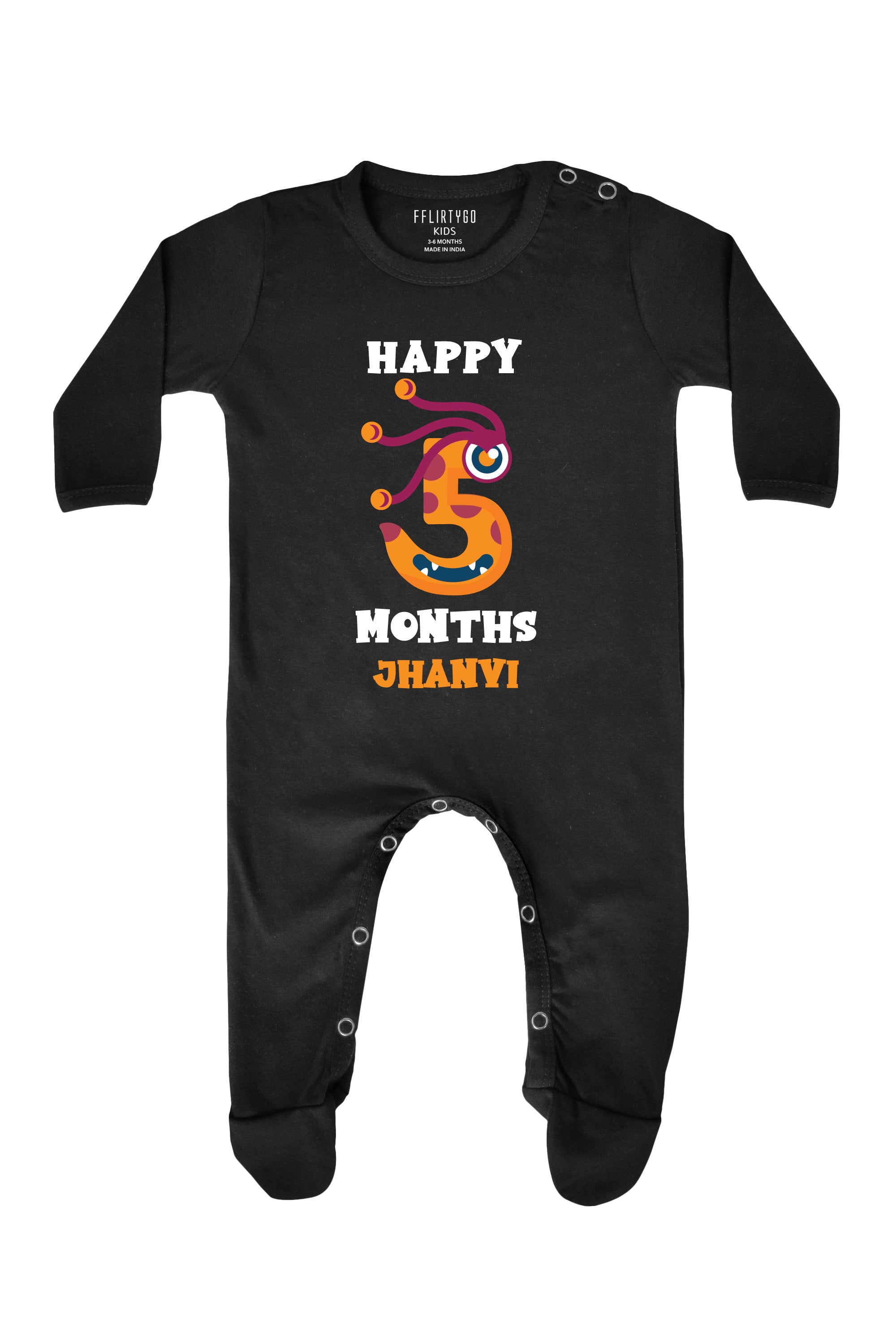 Five Month Birthday Baby Romper | Onesies w/ Custom Name