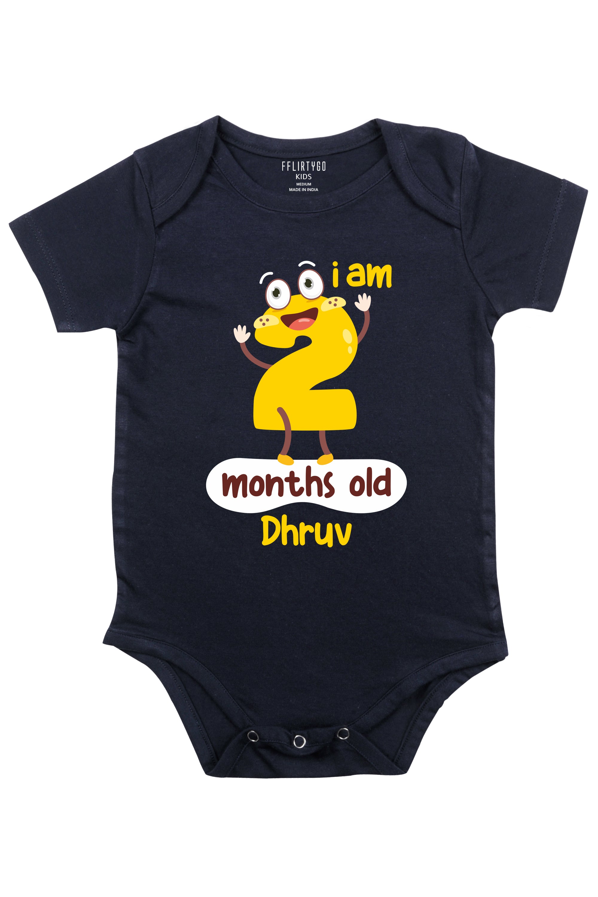 Two Months Milestone Baby Romper | Onesies w/ Custom Name