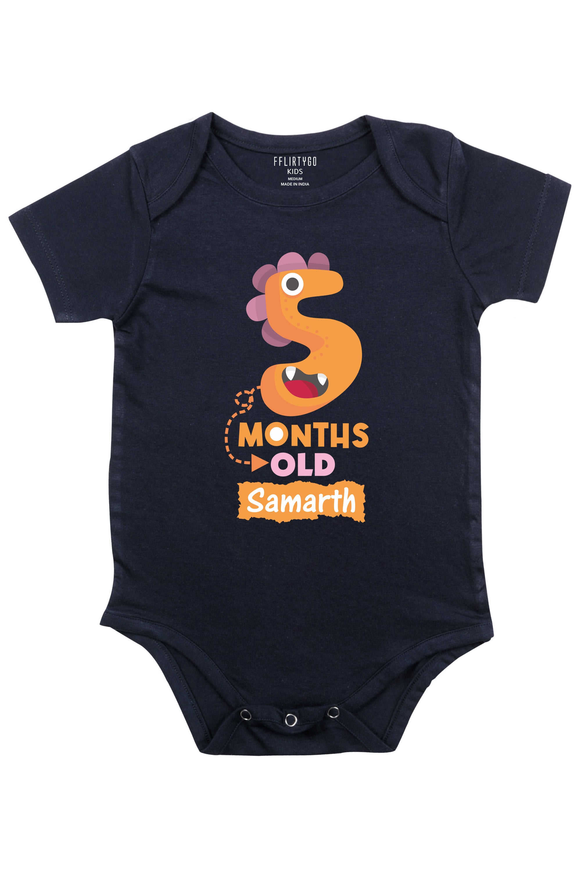 Five Month Milestone Baby Romper | Onesies w/ Custom Name