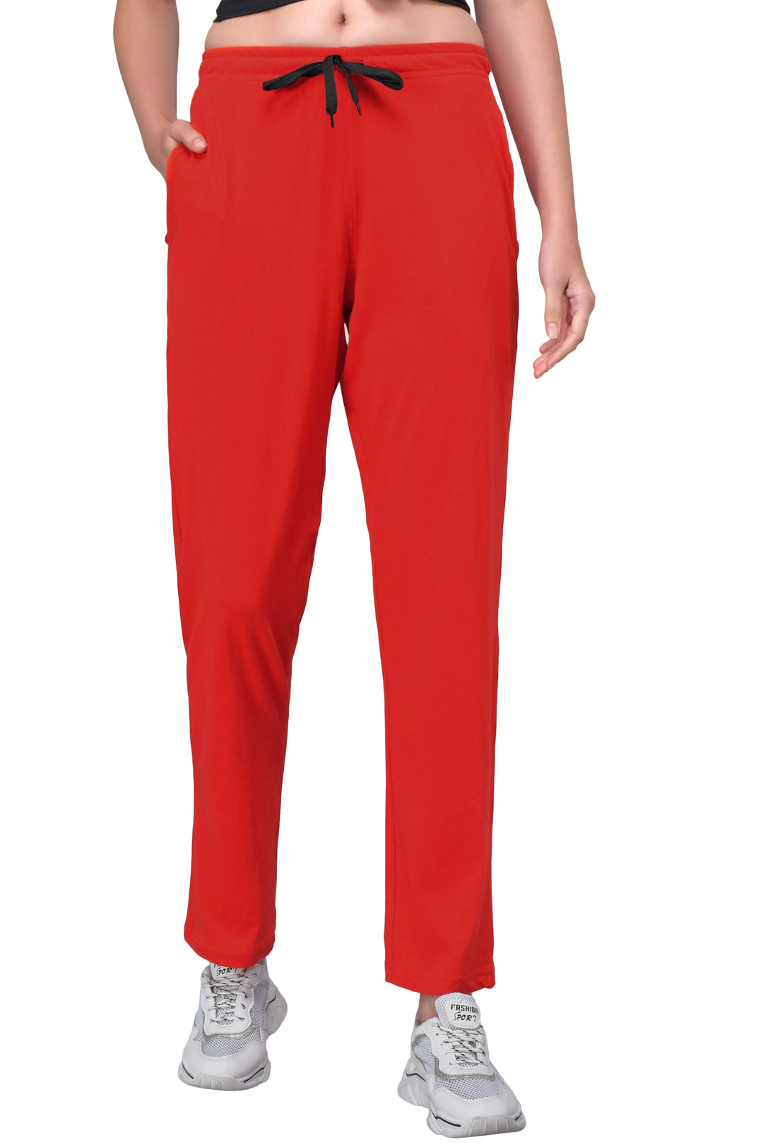 Buy online Red Cotton Track Pants from bottom wear for Women by A&k for  ₹1099 at 39% off