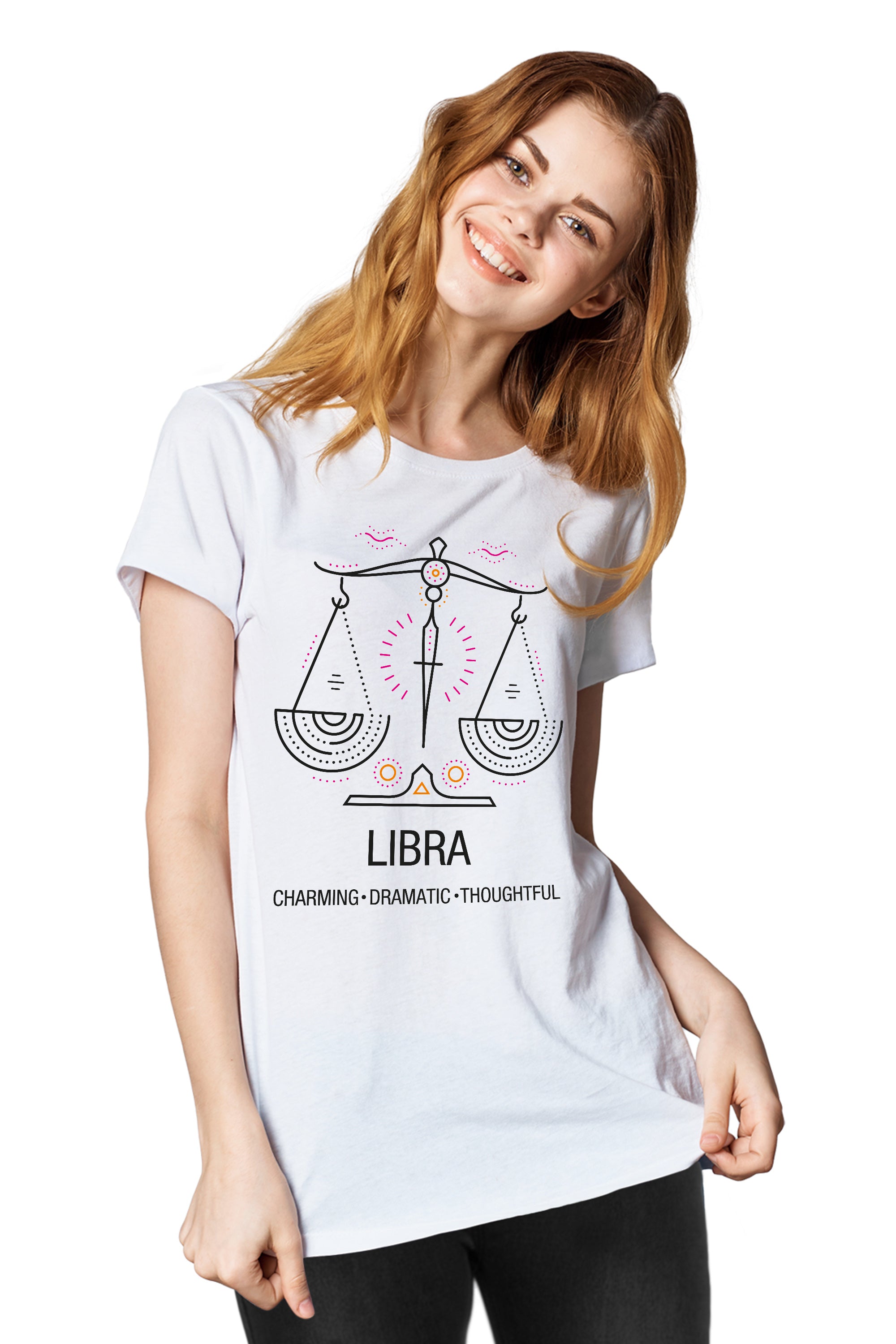 FflirtyGo Libra Sign Printed T-Shirt - FflirtyGo