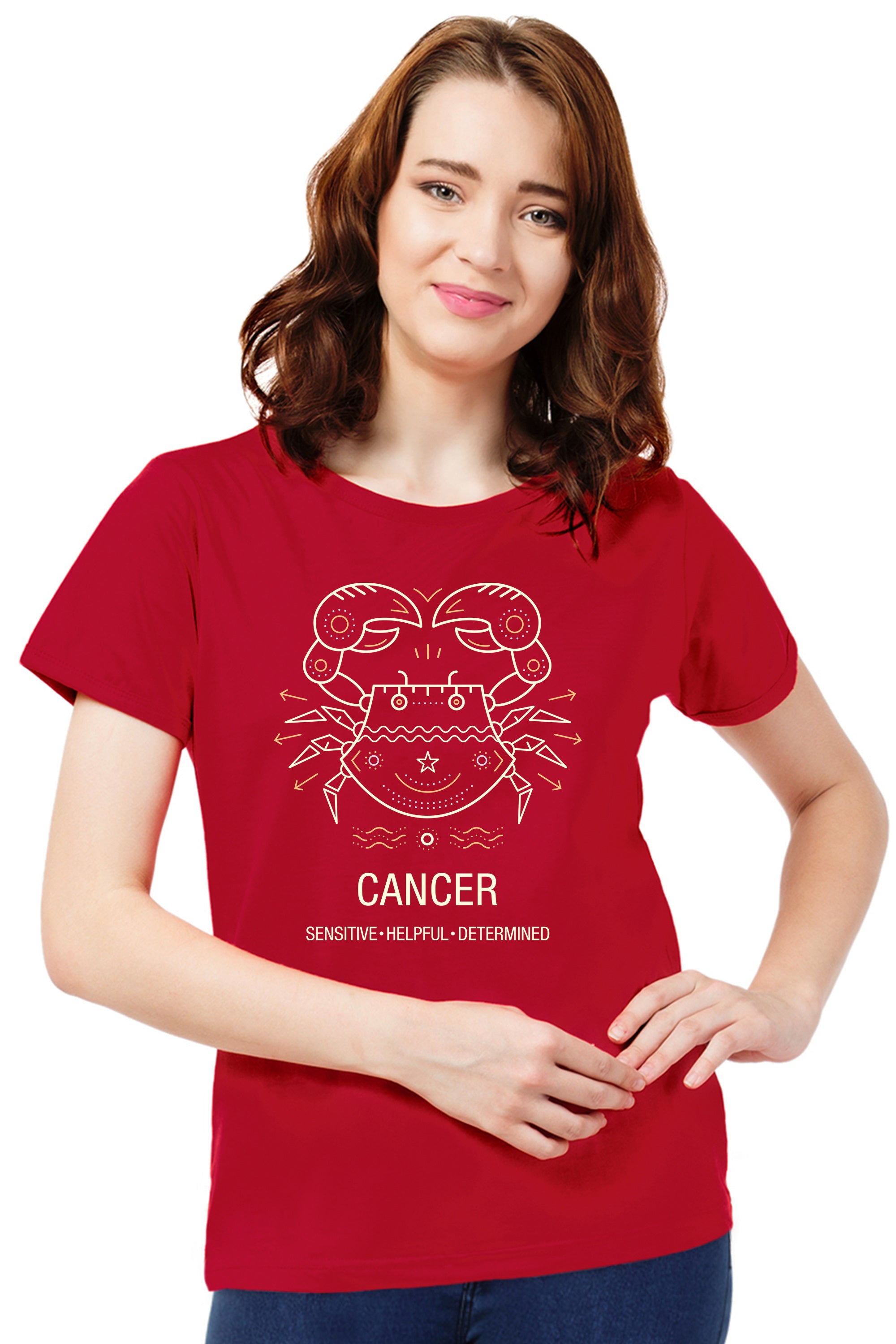 FflirtyGo Cancer Sign Printed T-Shirt - FflirtyGo