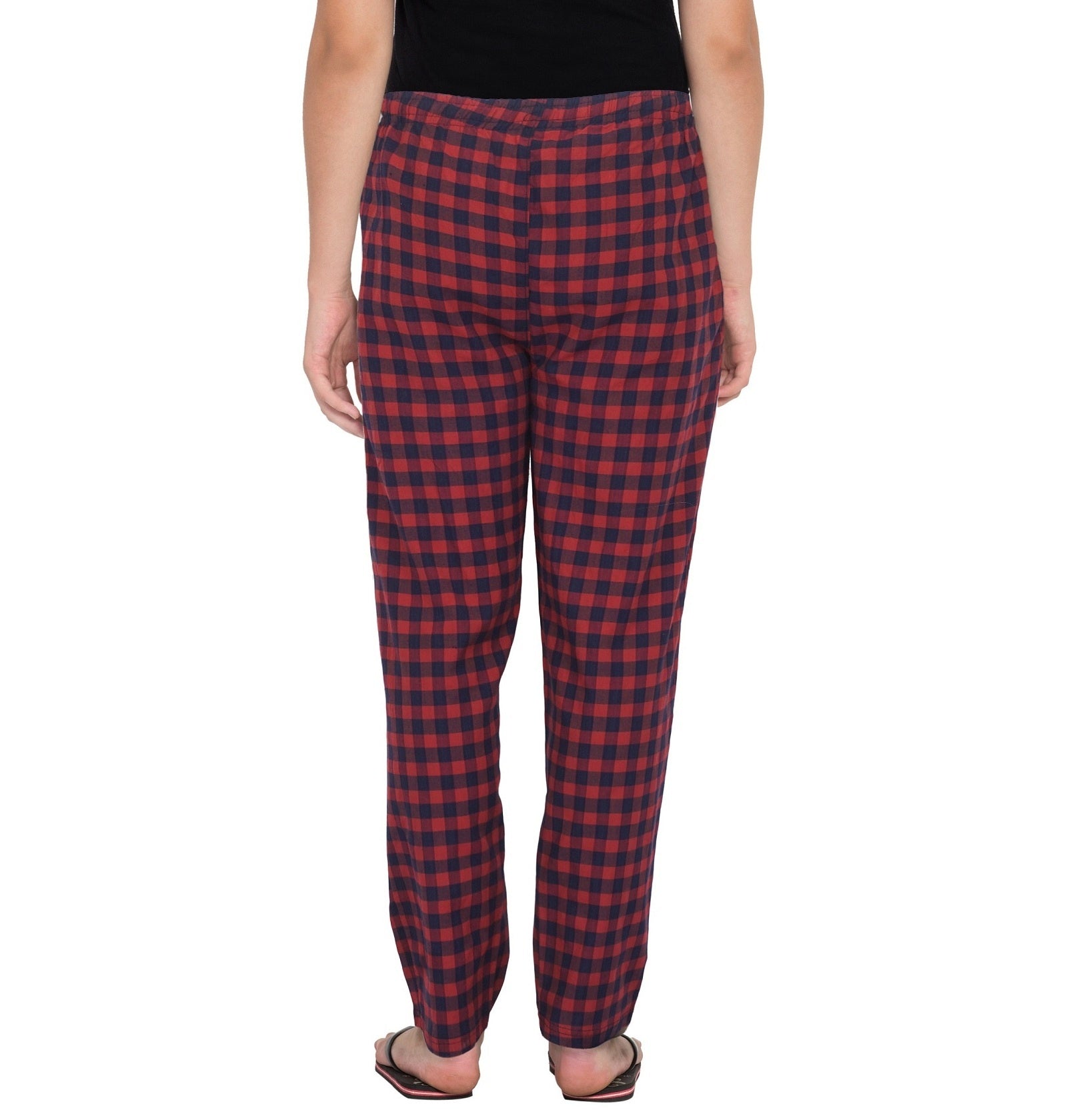 Red & Navy Check Pyjama - FflirtyGo