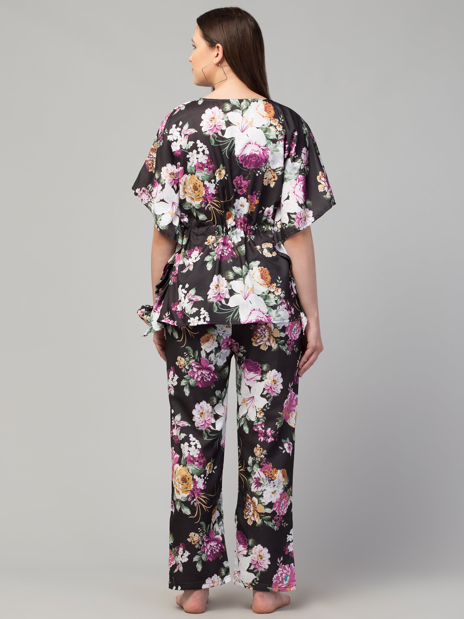 Midnight Blossom Kaftan Set