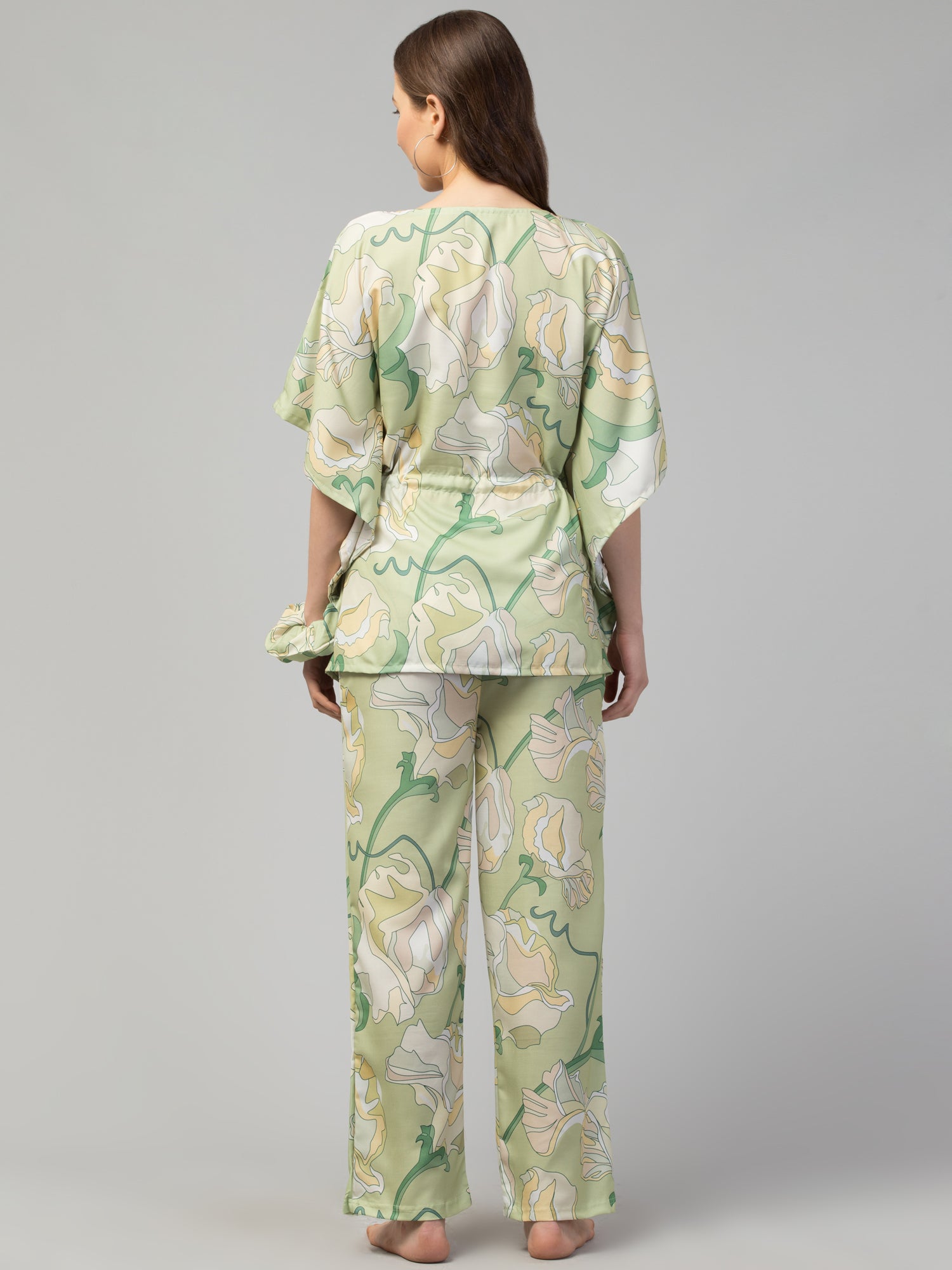 Emerald Blossoms Kaftan Set