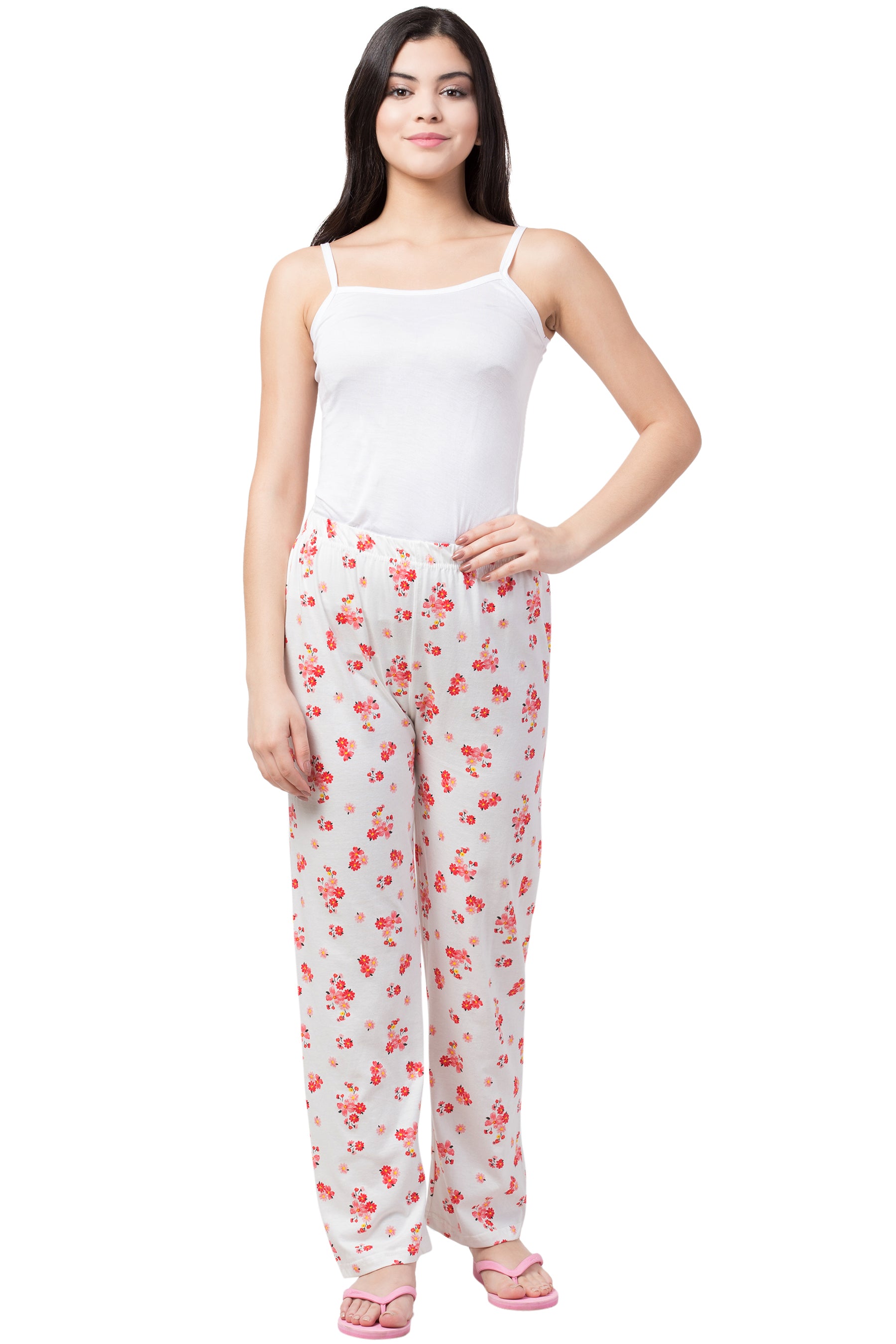 Red Intricate Floral Pyjama - FflirtyGo